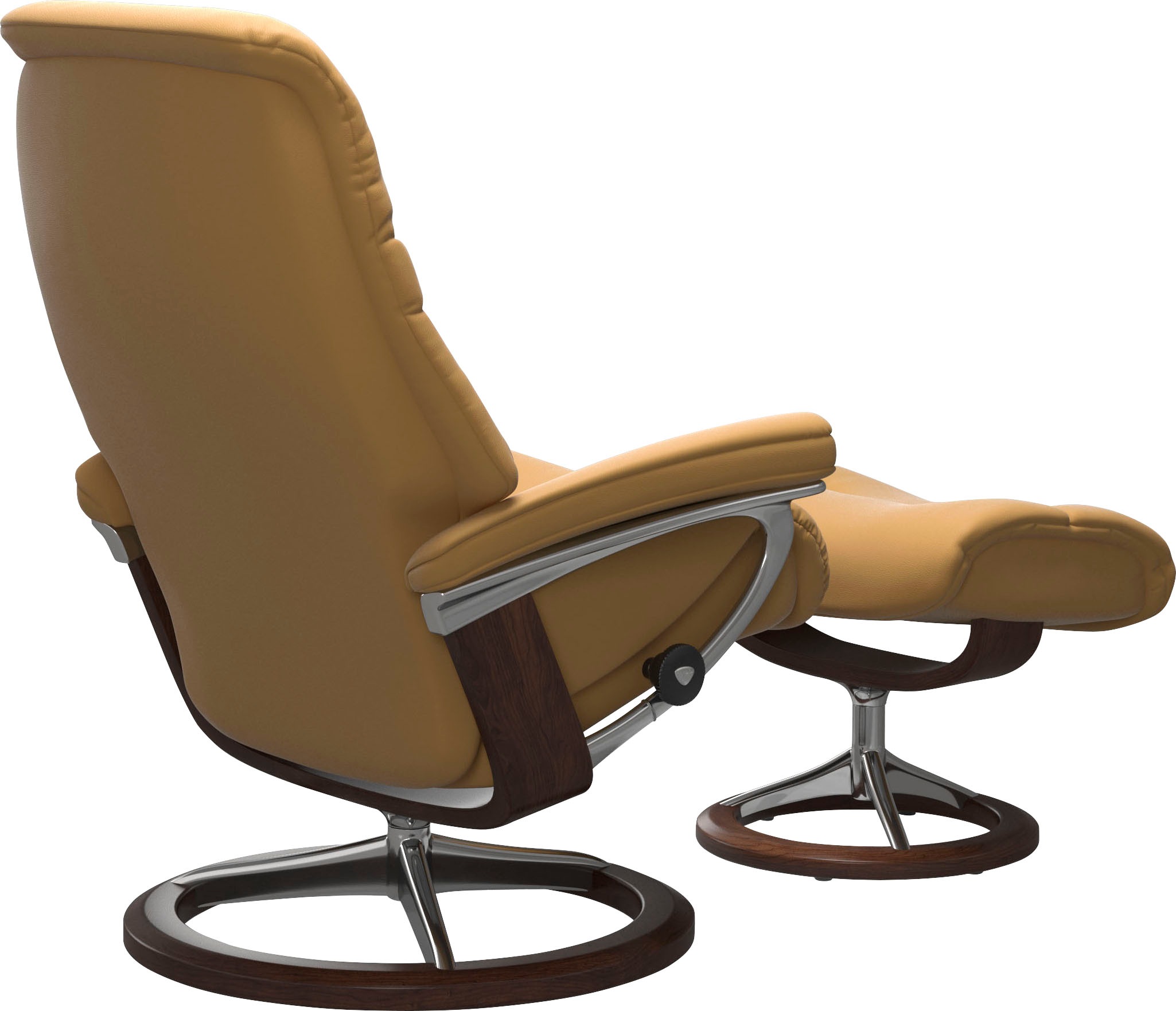 Stressless® Relaxsessel »Sunrise«, (Set, Relaxsessel mit Hocker), mit Signature Base, Größe S, Gestell Braun
