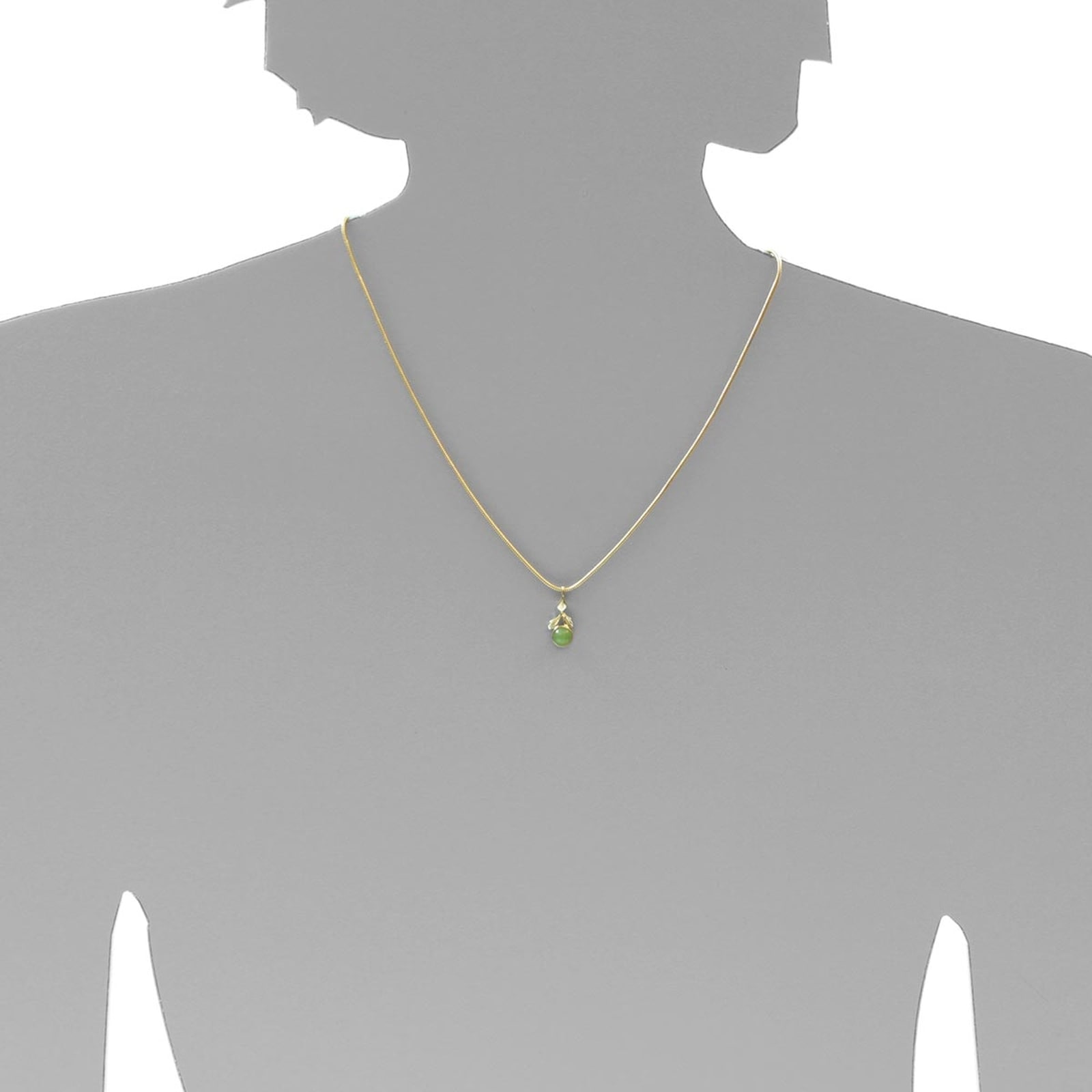 OSTSEE-SCHMUCK Kettenanhänger »- Blüte - Gold 333/000 - Jade«