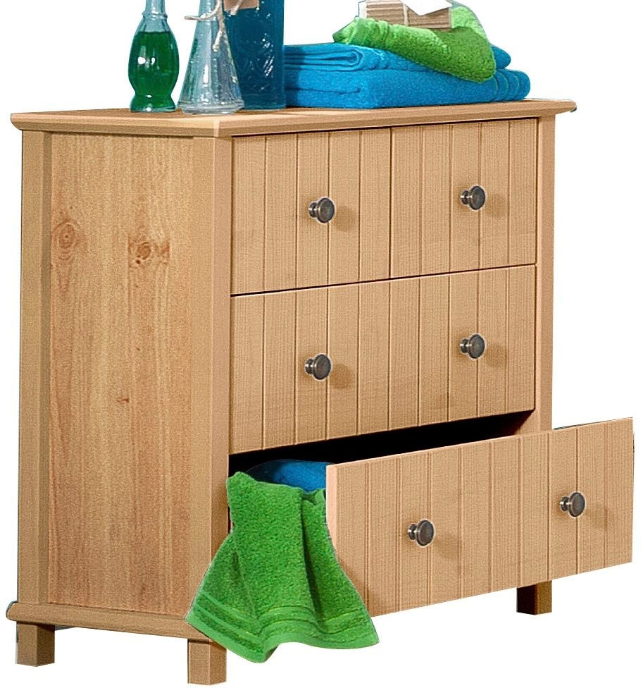 Home affaire Badkommode »Vili«, Badezimmerschrank, Unterschrank, 4 Schubladen, aus Massivholz