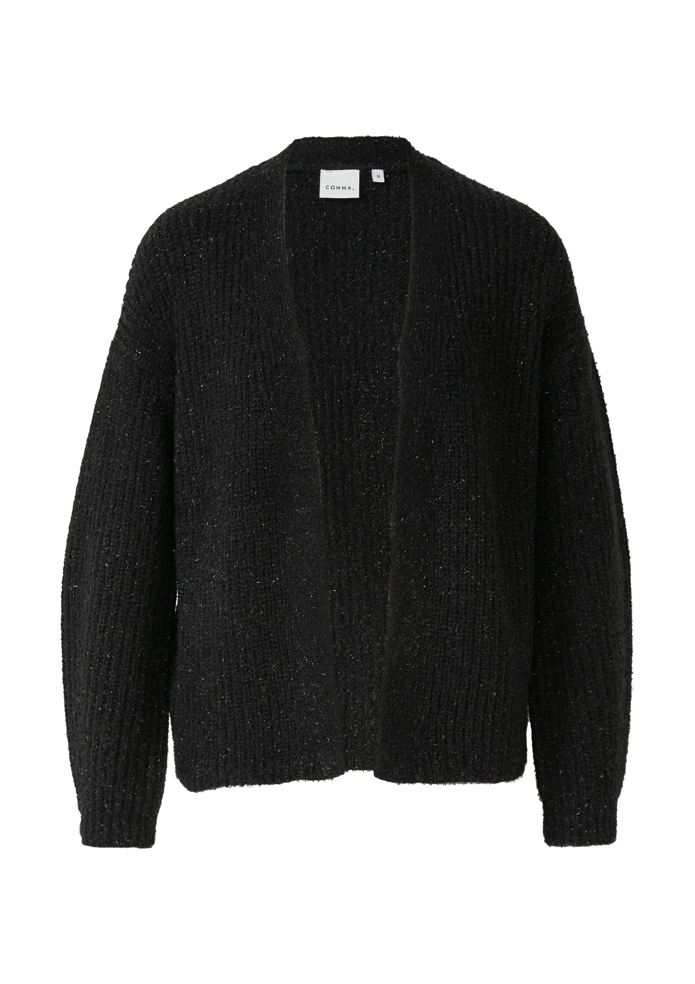 Comma Strickjacke mit Glitzerfäden, ohne Verschluss