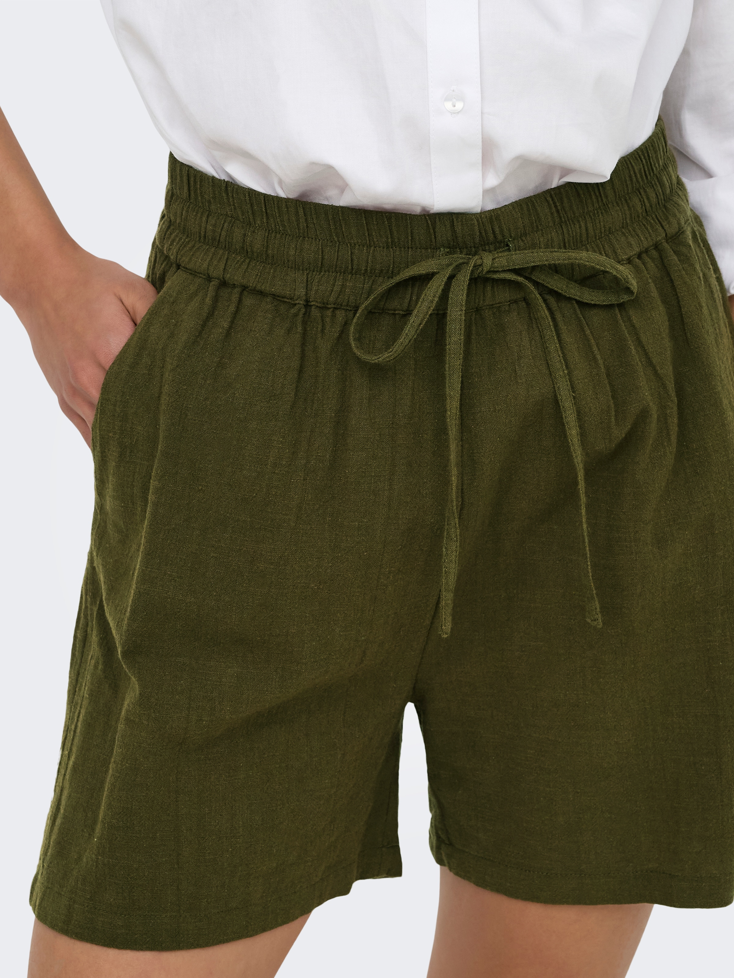 ONLY Shorts »ONLTIZANA STRING COTTON SHORTS WVN«  Baumwolle, loose fit