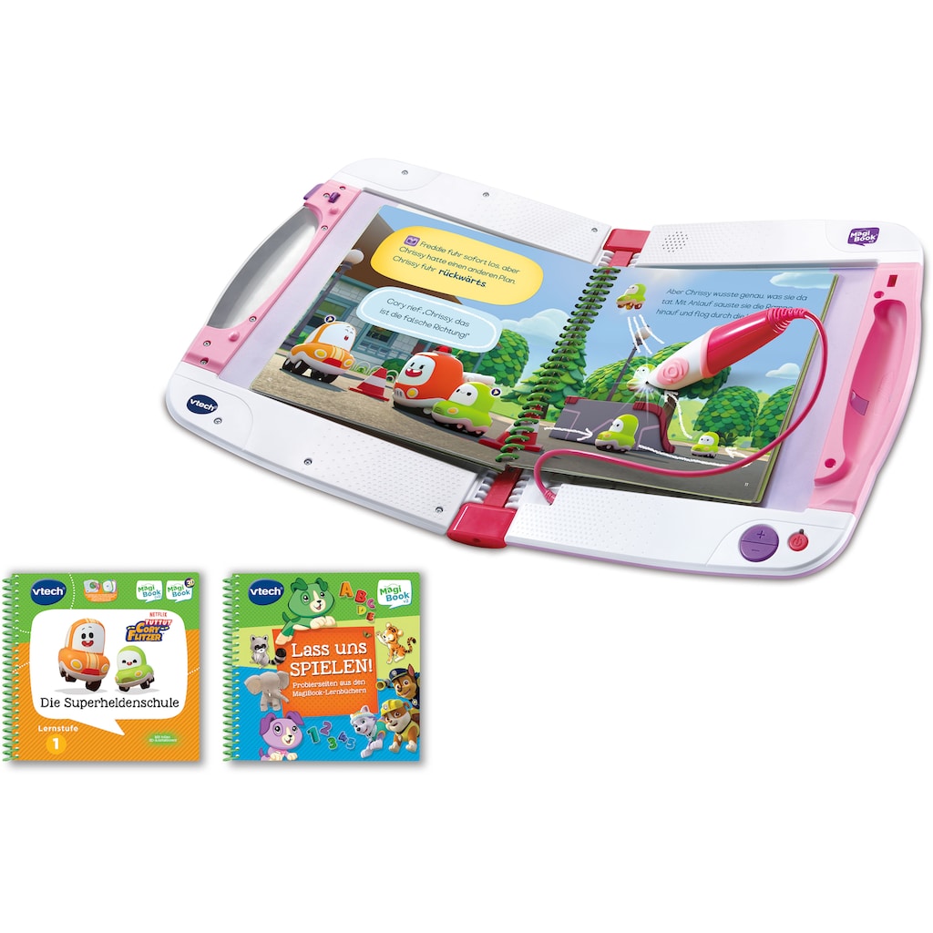 Vtech® Kindercomputer »MagiBook v2, pink, Interaktives Lernbuchsystem,«, mit 2 Lernbüchern