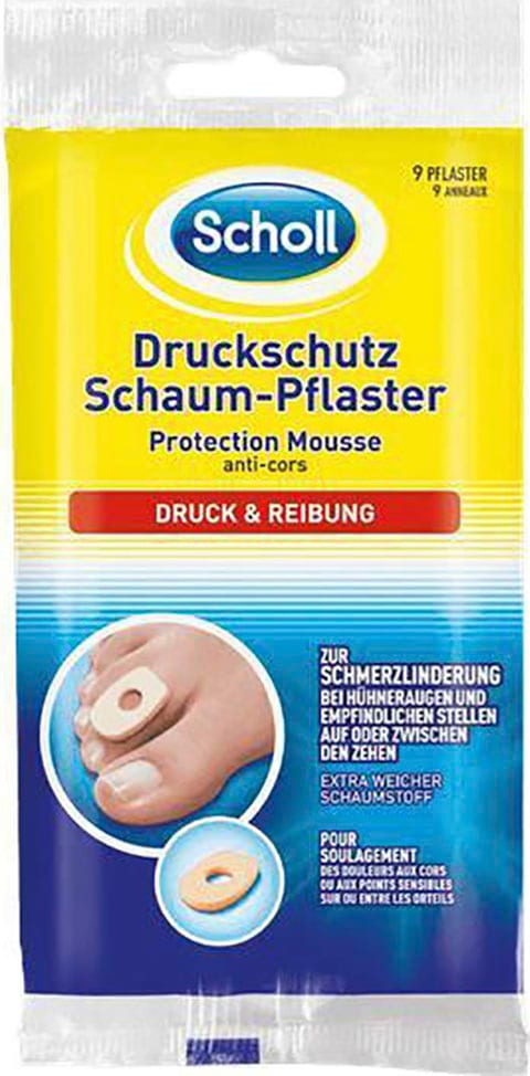 Scholl Druckstellenpflaster »Druckschutz«, (Set, 9 St.), Schaum