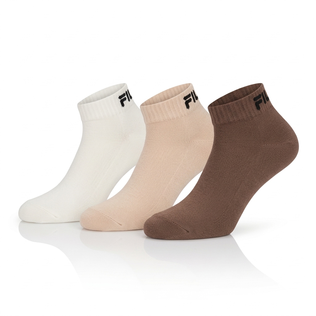 Fila Kurzsocken »UNISEX INVISIBLE PLAIN SOCKS« 3 Paar,  mit Logostickerei
