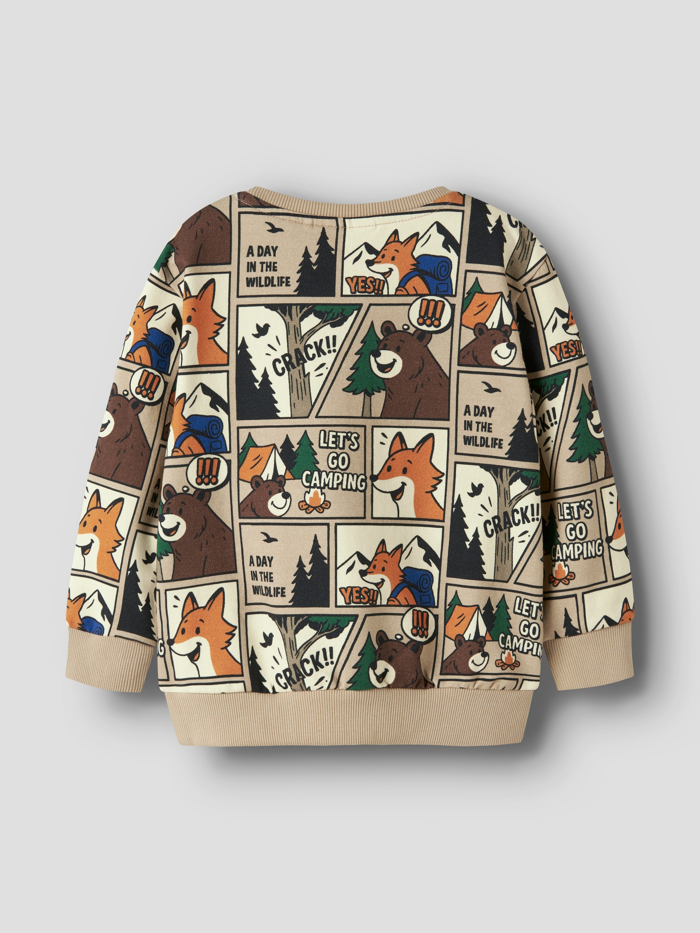 Name It Sweatshirt »NMMOSWALDY LS NREG SWEAT BRU BOX«, Baumwollmischung, regular fit, Comic Print
