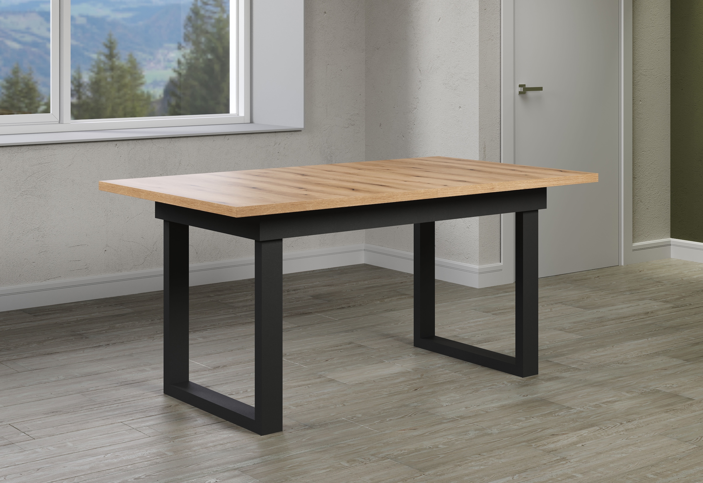 INOSIGN Esstisch »Valencia« 1 Stk. tlg. Synchroauszug; Metallkufen, ausziehbar auf 200 cm