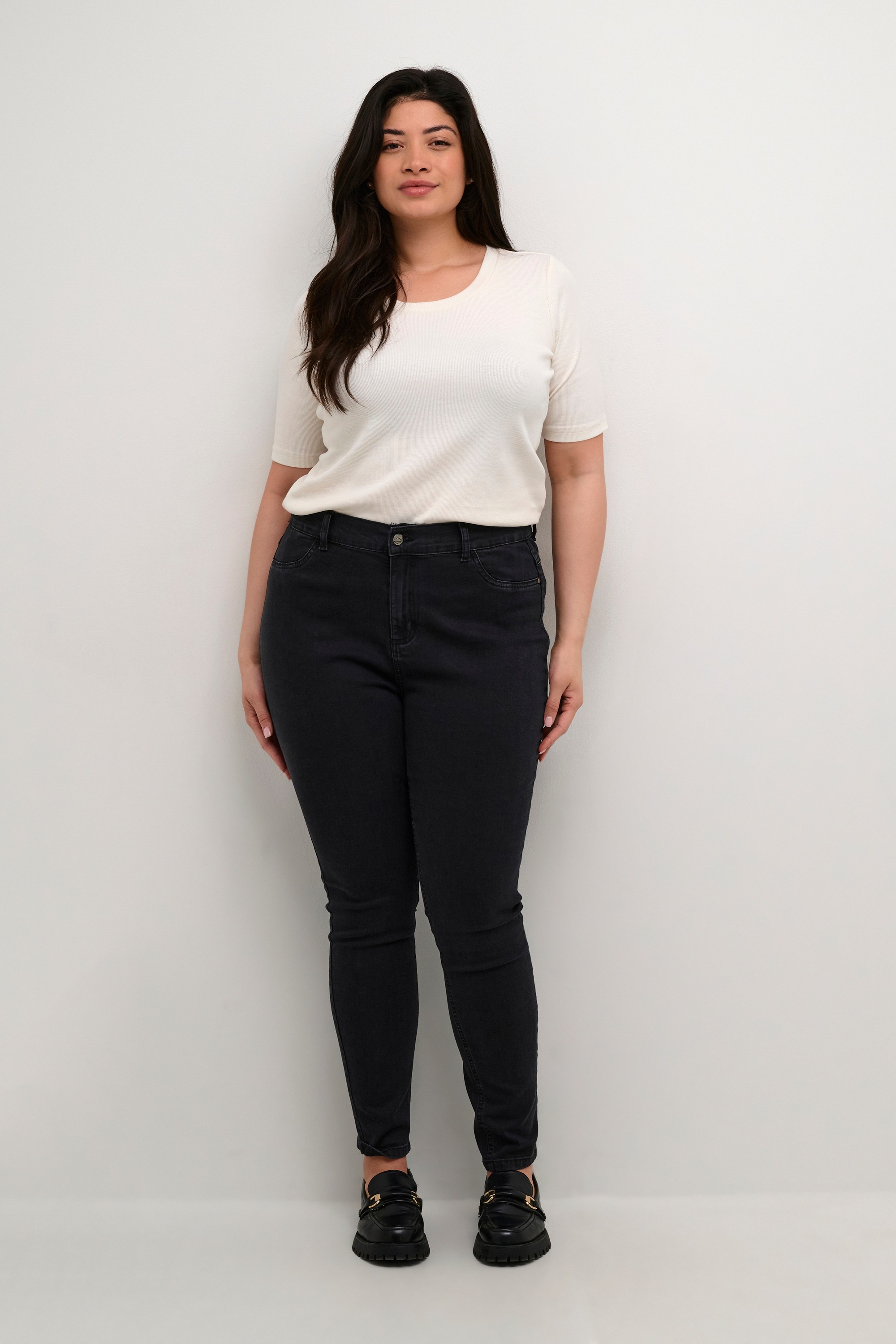 KAFFE Curve Regular-fit-Jeans »Damen Jeans KClaurina«