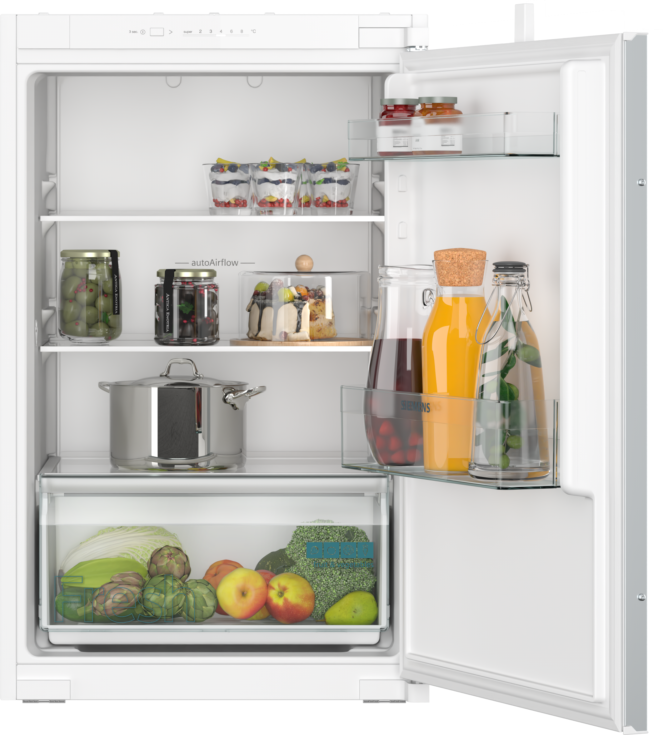 SIEMENS Einbaukühlschrank iQ100 "KI21RNSE0" 87,4 cm hoch 54,1 cm breit