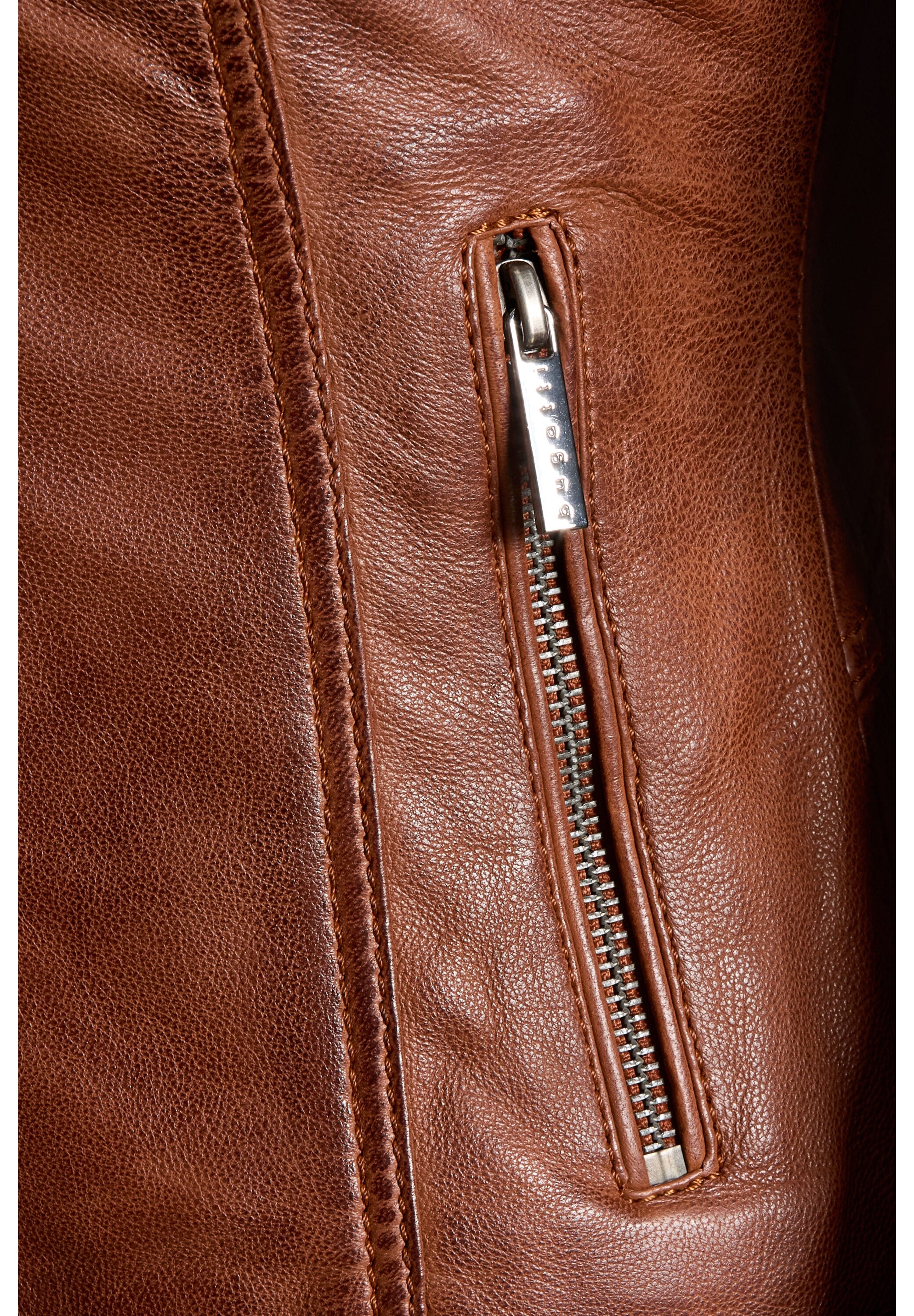 bugatti Lederjacke »bugatti Lederjacke« ohne Kapuze aus hochwertigem Leder