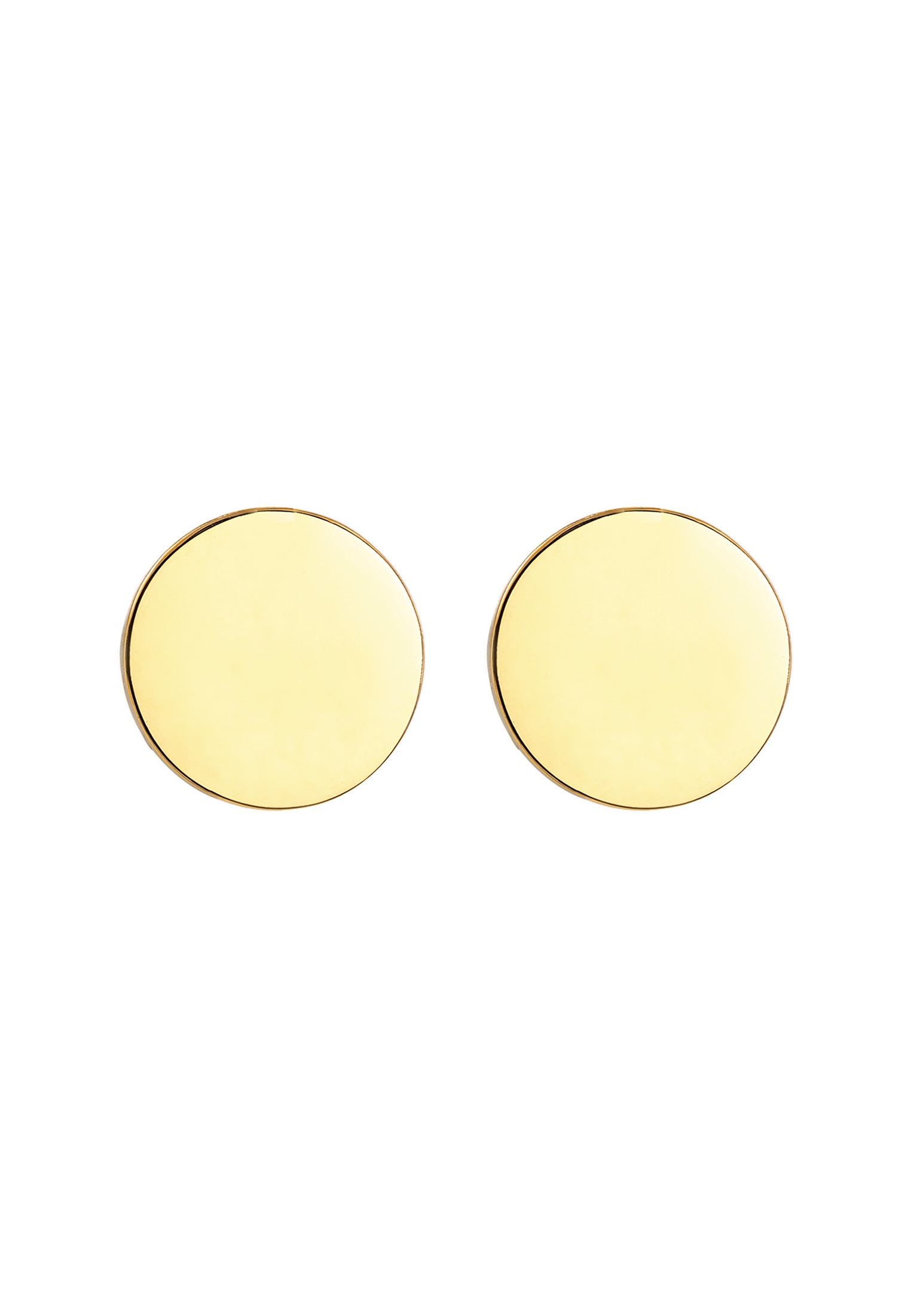 Elli Paar Ohrstecker »Ohrringe Ohrstecker Plättchen Rund Glanz Basic 925er Silber«
