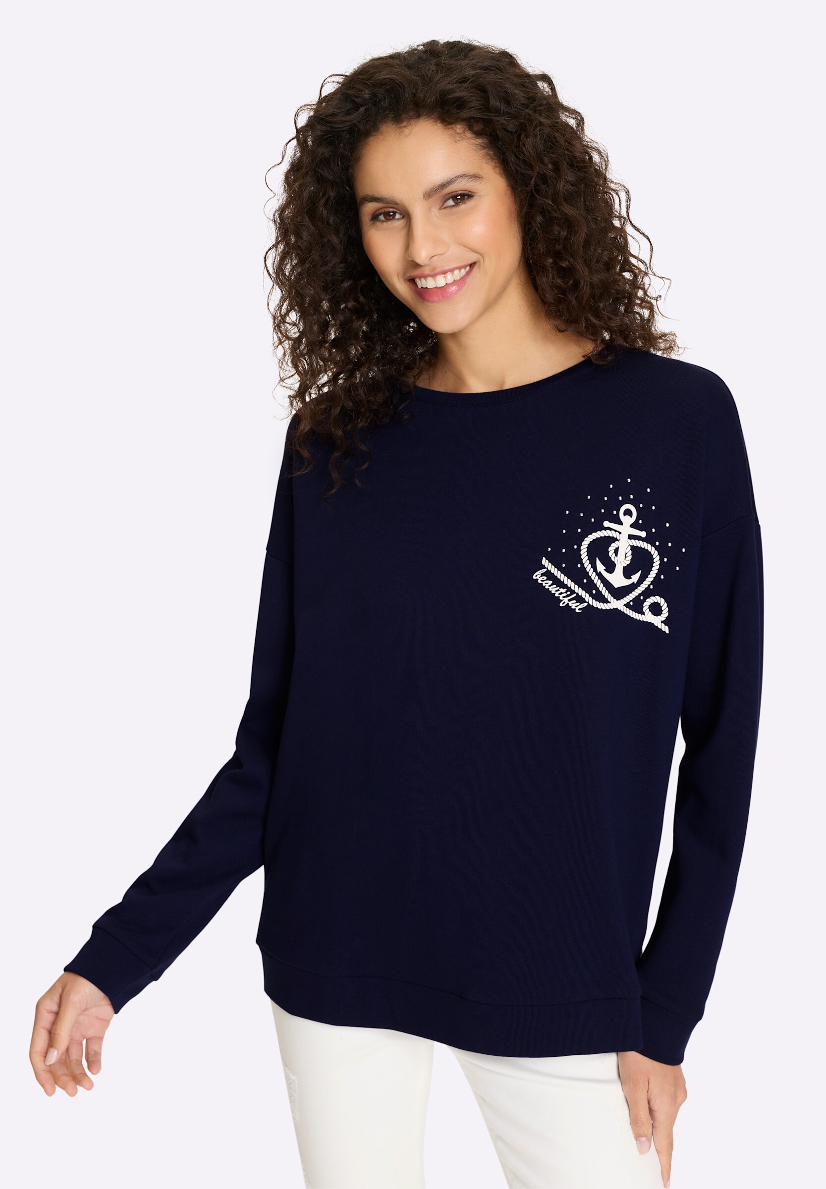 heine Sweatshirt »Sweatshirt Sweatshirt mit Anker-Motiv«

