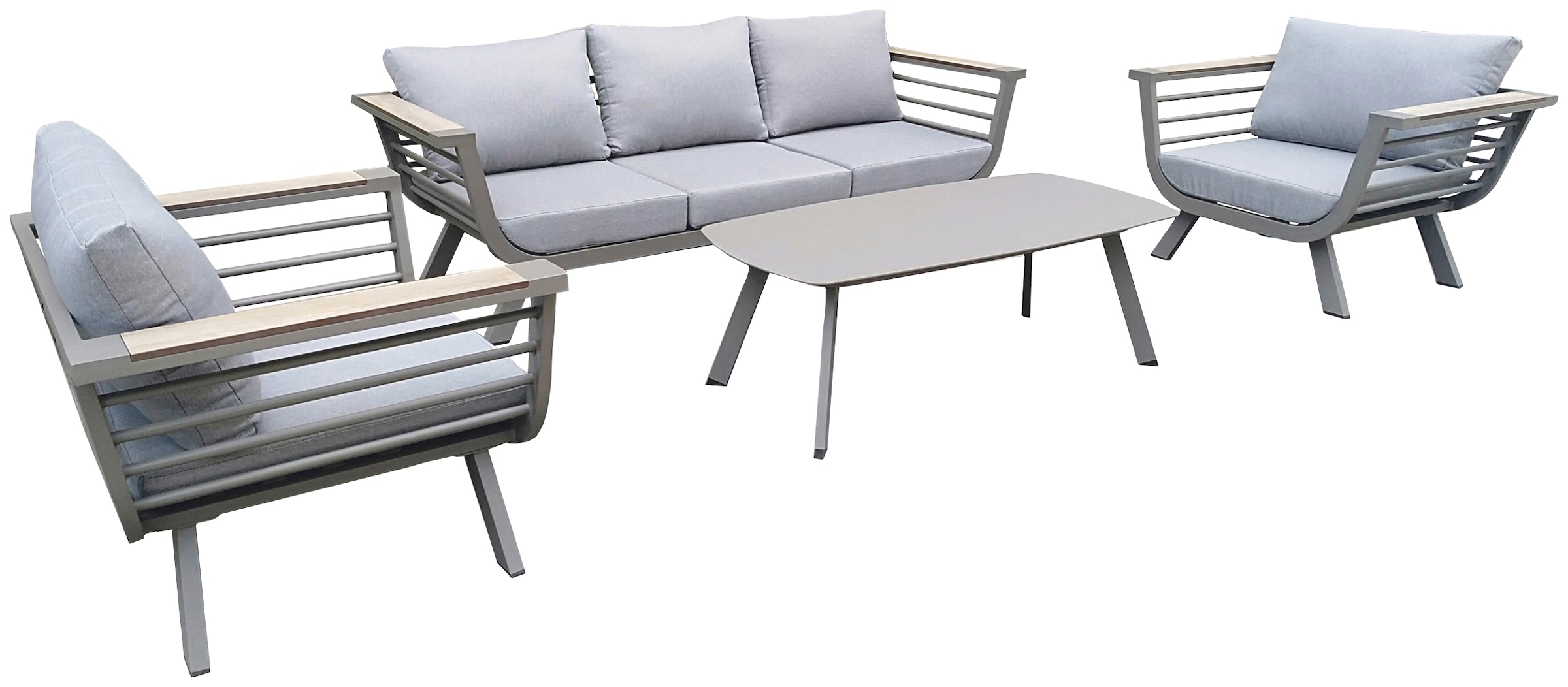Garden Pleasure Garten-Essgruppe »AROA«, (9 tlg.), mit bequemer Polsterung