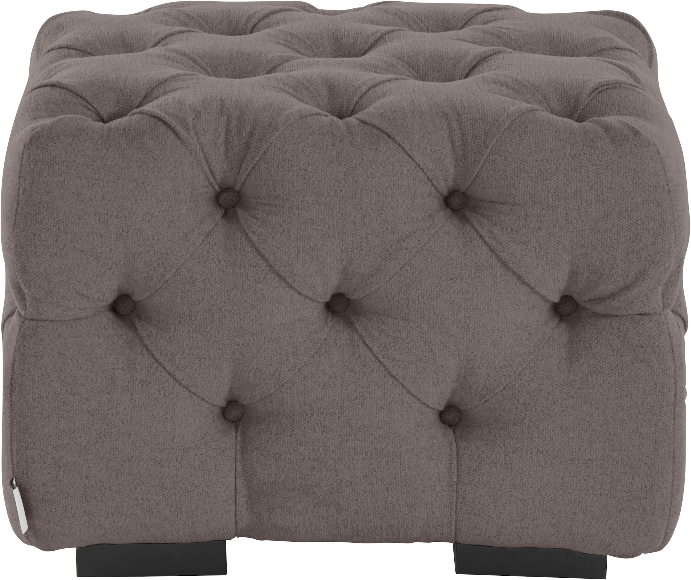 Guido Maria Kretschmer Home&Living Polsterhocker »Kalina«, mit klassischer Chesterfield-Knopfheftung, passend zur Serie "Kalina"