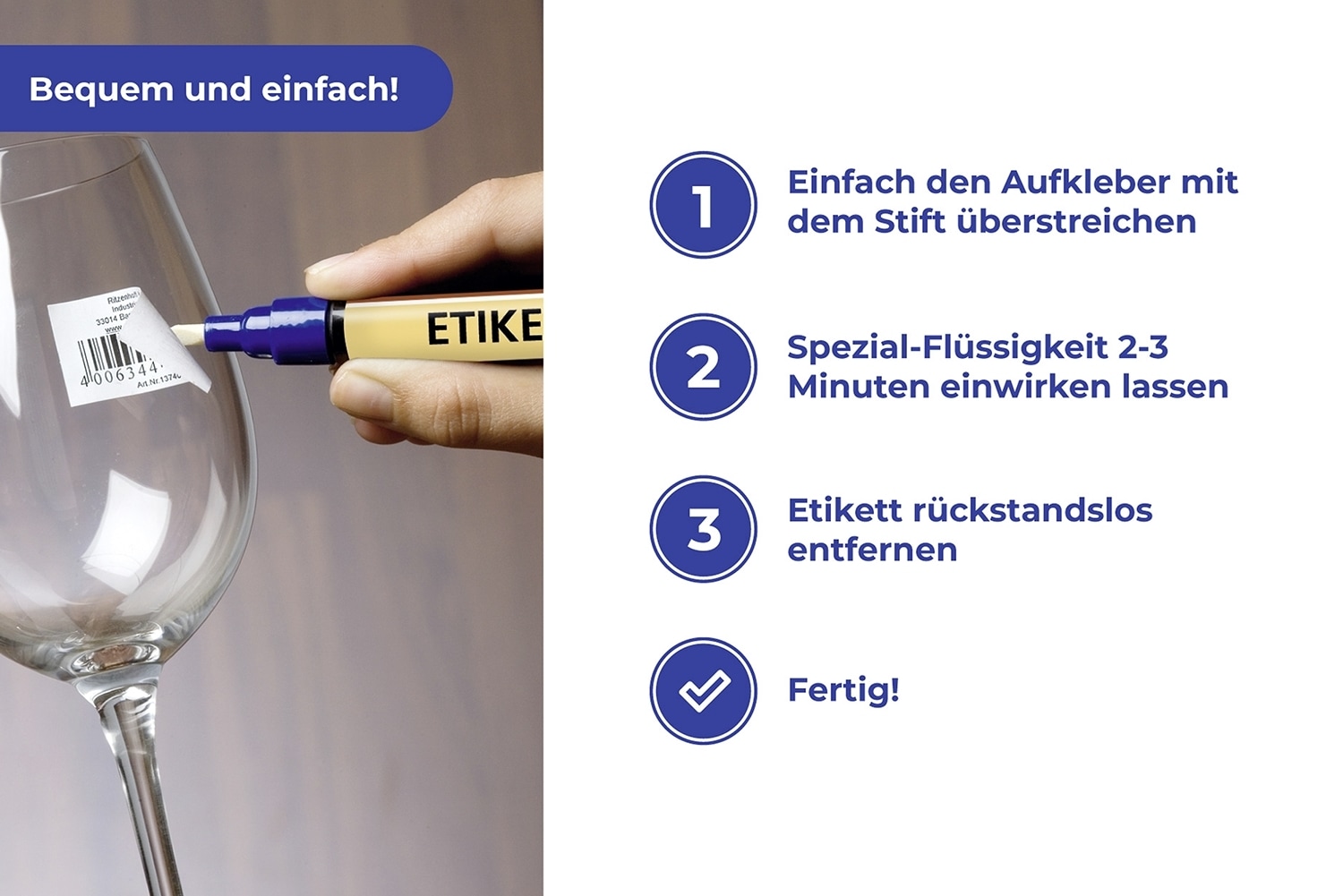 Maximex Etikettenrolle »Etiketten-Ex und Haftetiketten«, (Set, 4 St.), selbstklebend, zum Beschriften, mit Etikettenentfernungsstiften