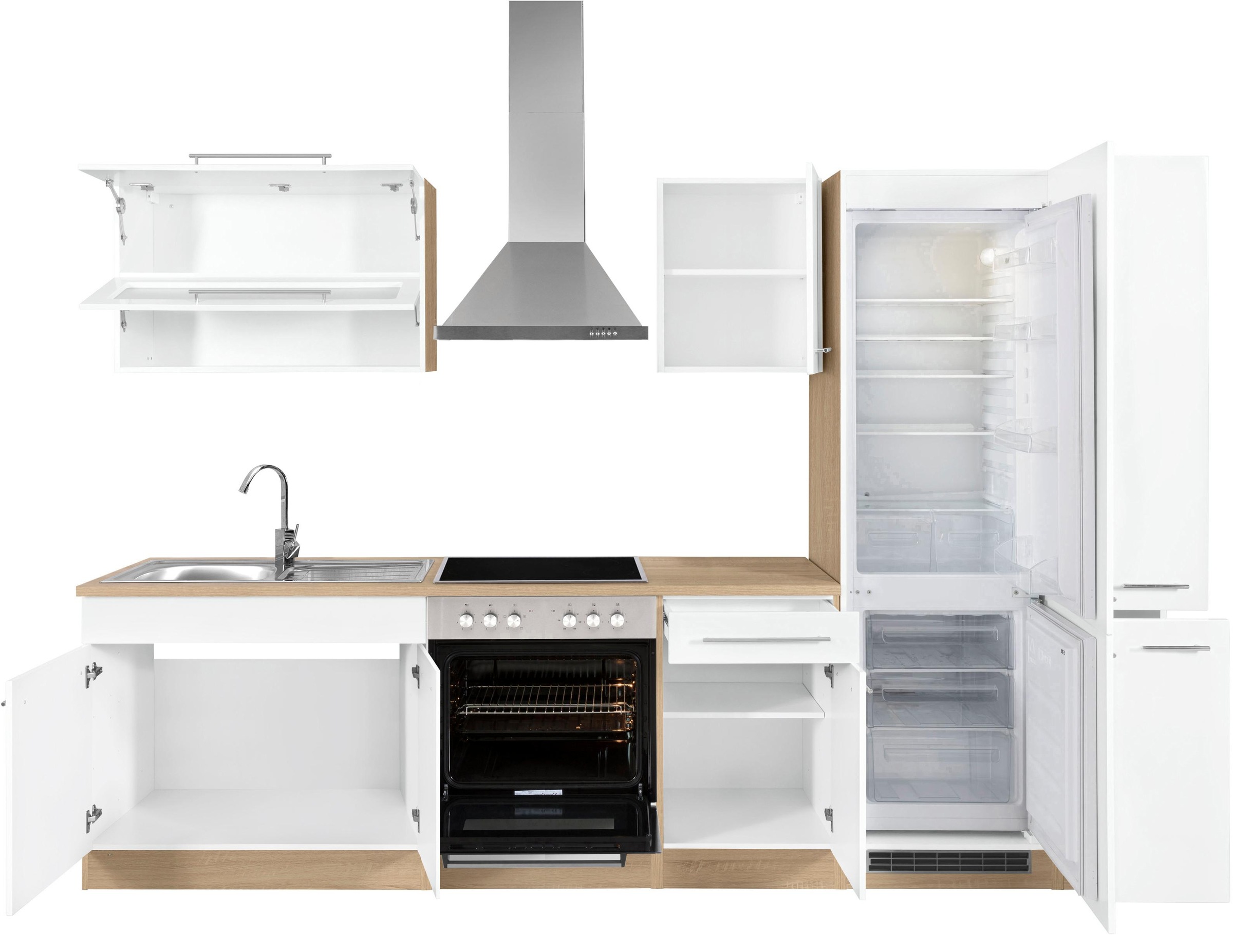 KOCHSTATION Küchenzeile »KS-Eton«, mit E-Geräten, Breite 300 cm