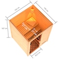 Karibu Sauna »Sandy«, 3,6-kW-Plug & Play Ofen mit ext. Steuerung