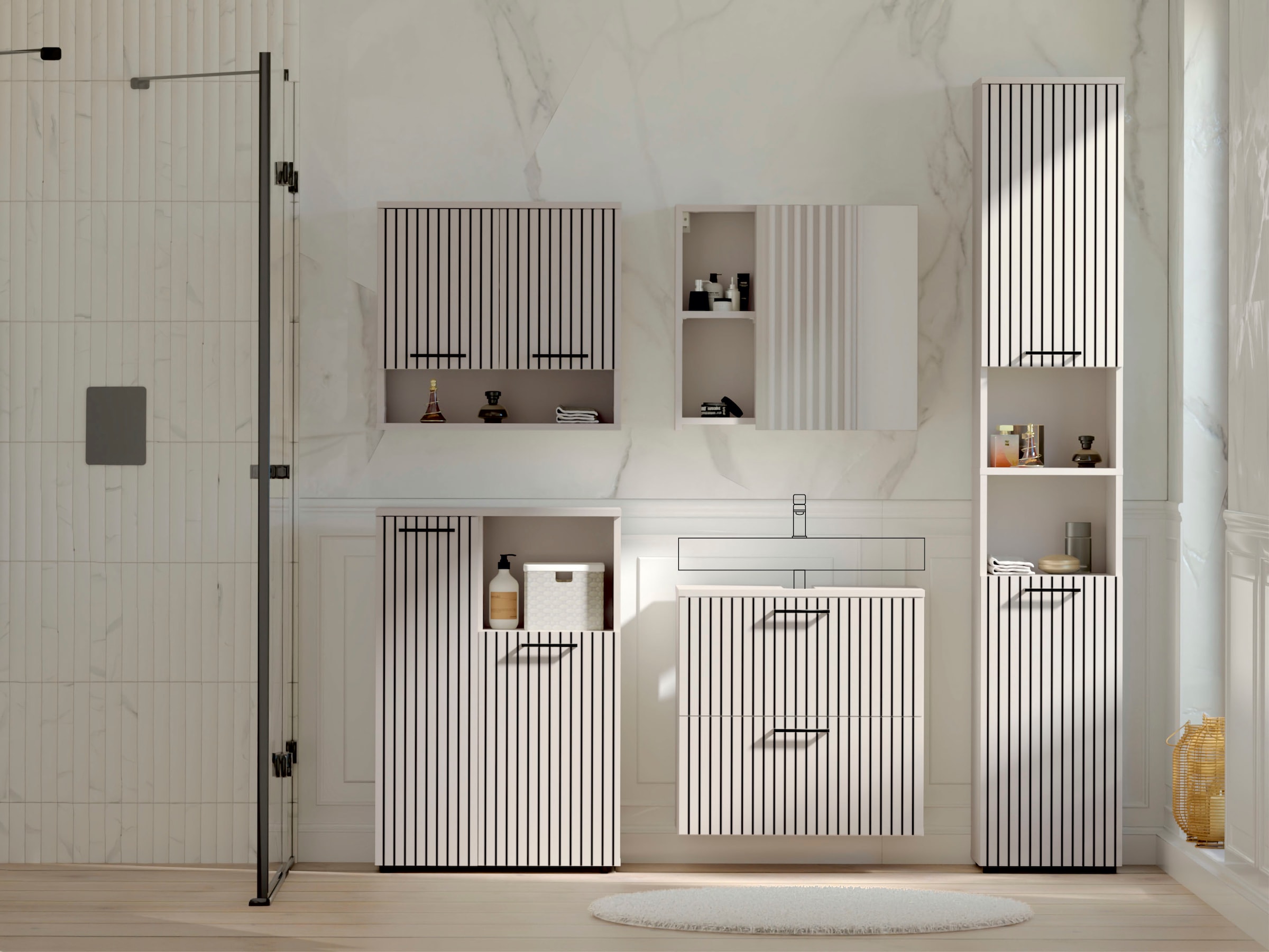 RESPEKTA Badezimmer-Set »Tilda« 5 Stk. tlg.