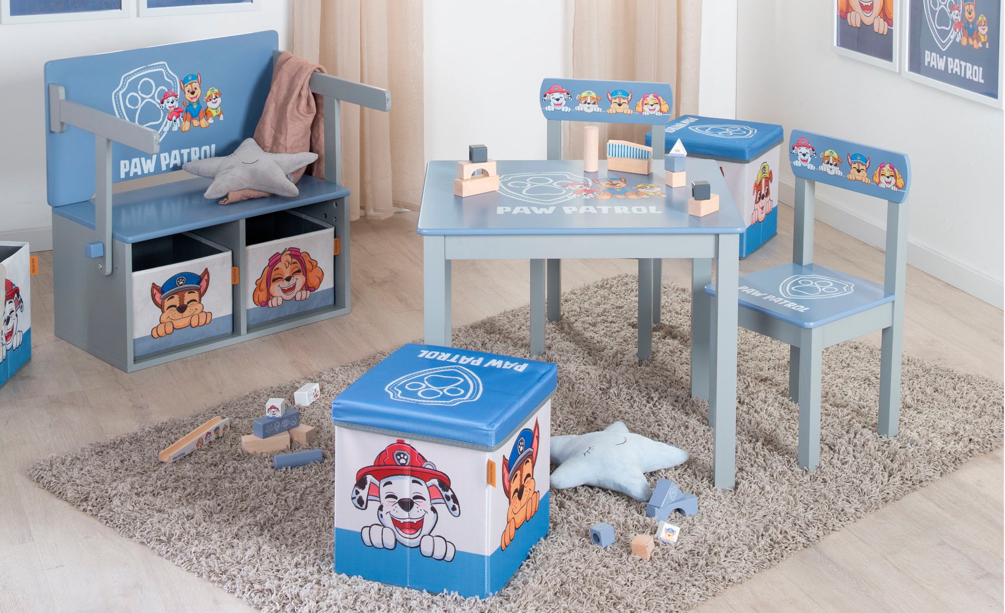 roba® Kindersitzgruppe »Paw Patrol«, (Set), mit Tisch und 2 Kinderstühlen