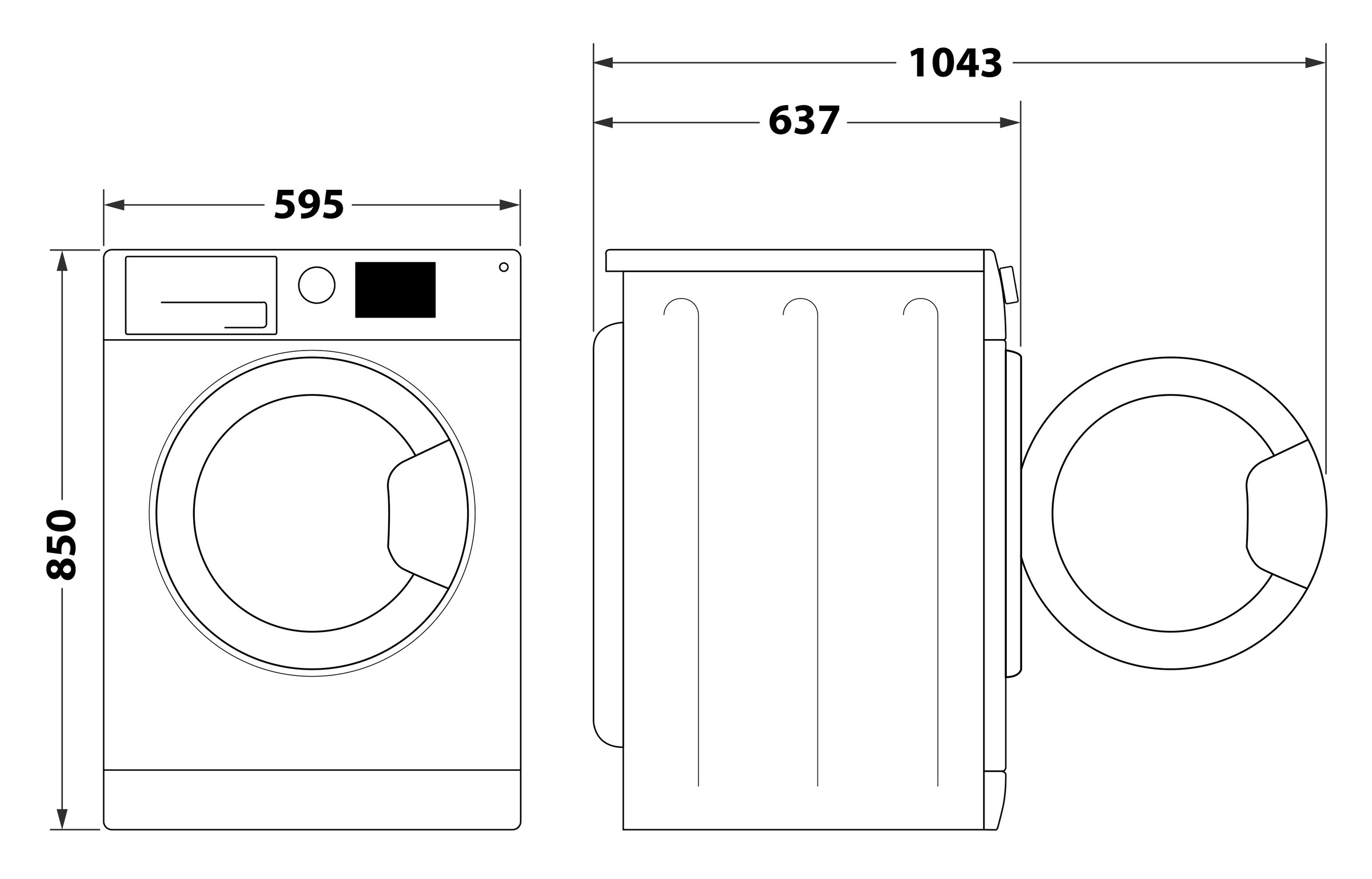 BAUKNECHT Waschmaschine »WAM 814 A«, 8 kg, 1400 U/min, Digital Motion-Technologie