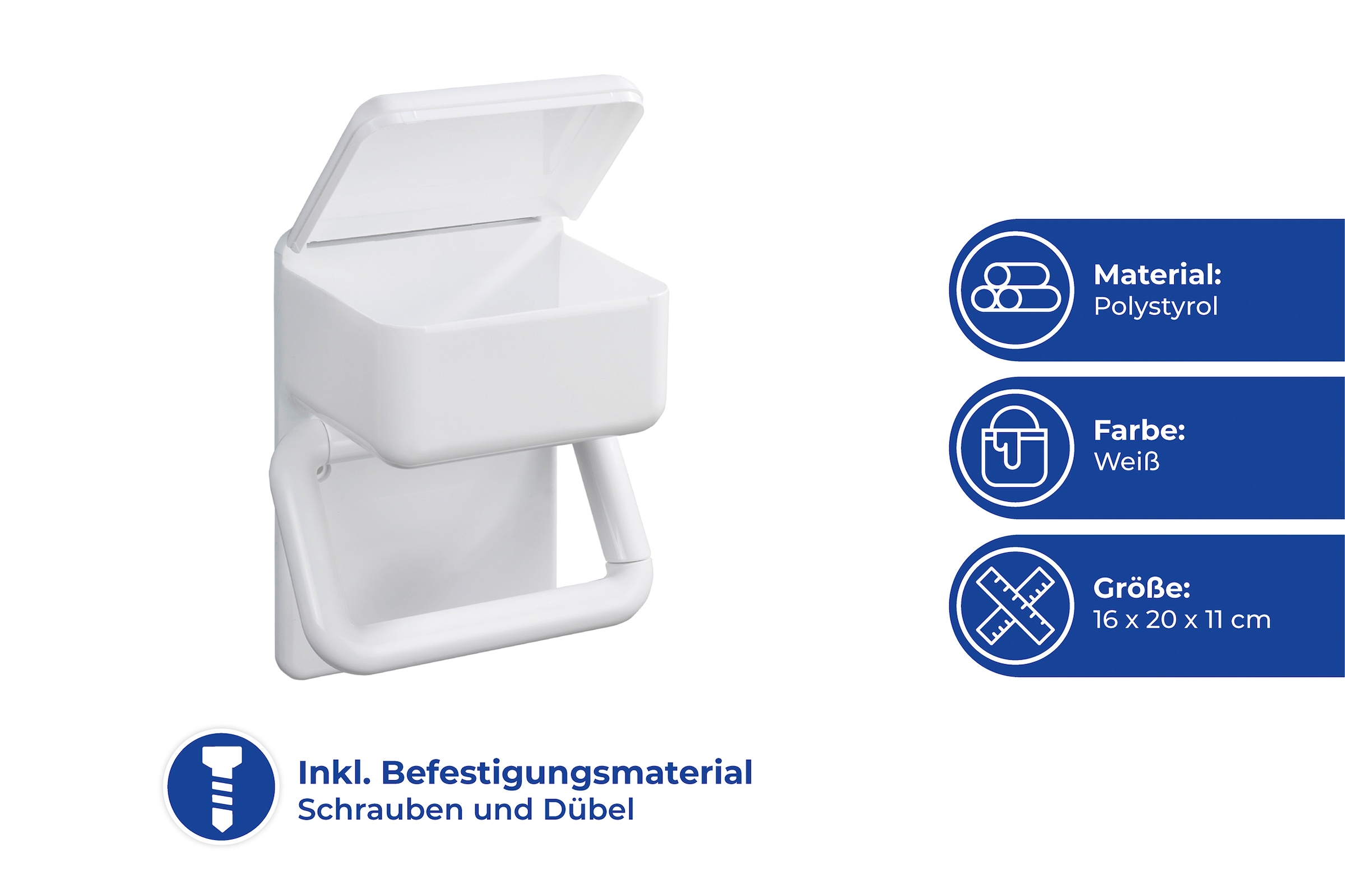 Maximex Toilettenpapierhalter »2 in 1«, mit für XXL Ablage feuchte mit Toilettentücher online Garantie 3 kaufen Jahren 