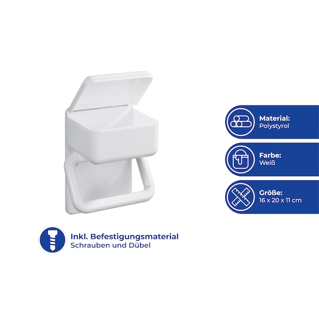 Maximex Toilettenpapierhalter »2 in 1«, mit Ablage für feuchte  Toilettentücher online kaufen | mit 3 Jahren XXL Garantie