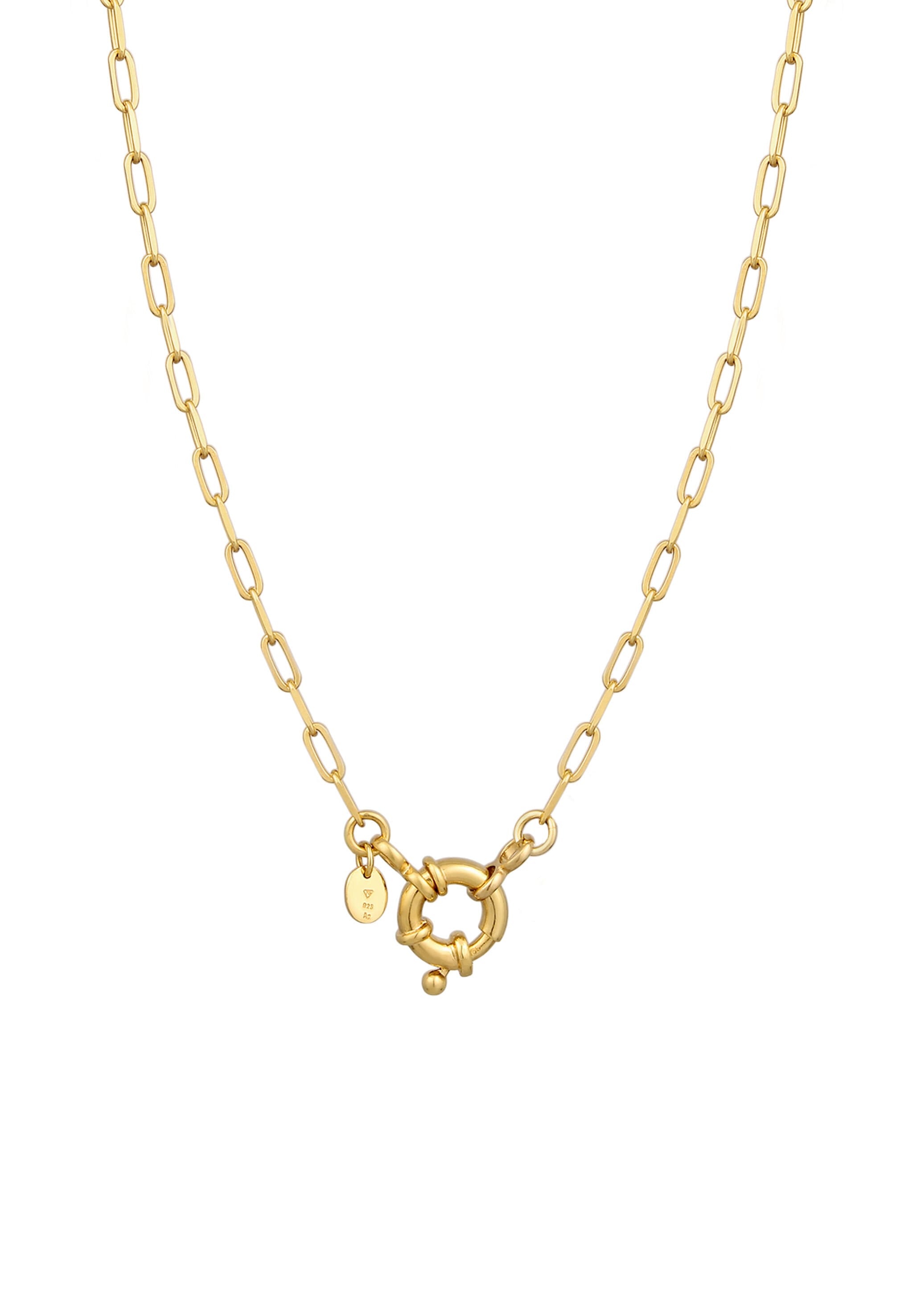 Elli Kette ohne Anhänger »Halskette Gliederkette Federring Modern 925 Sterling Silber«