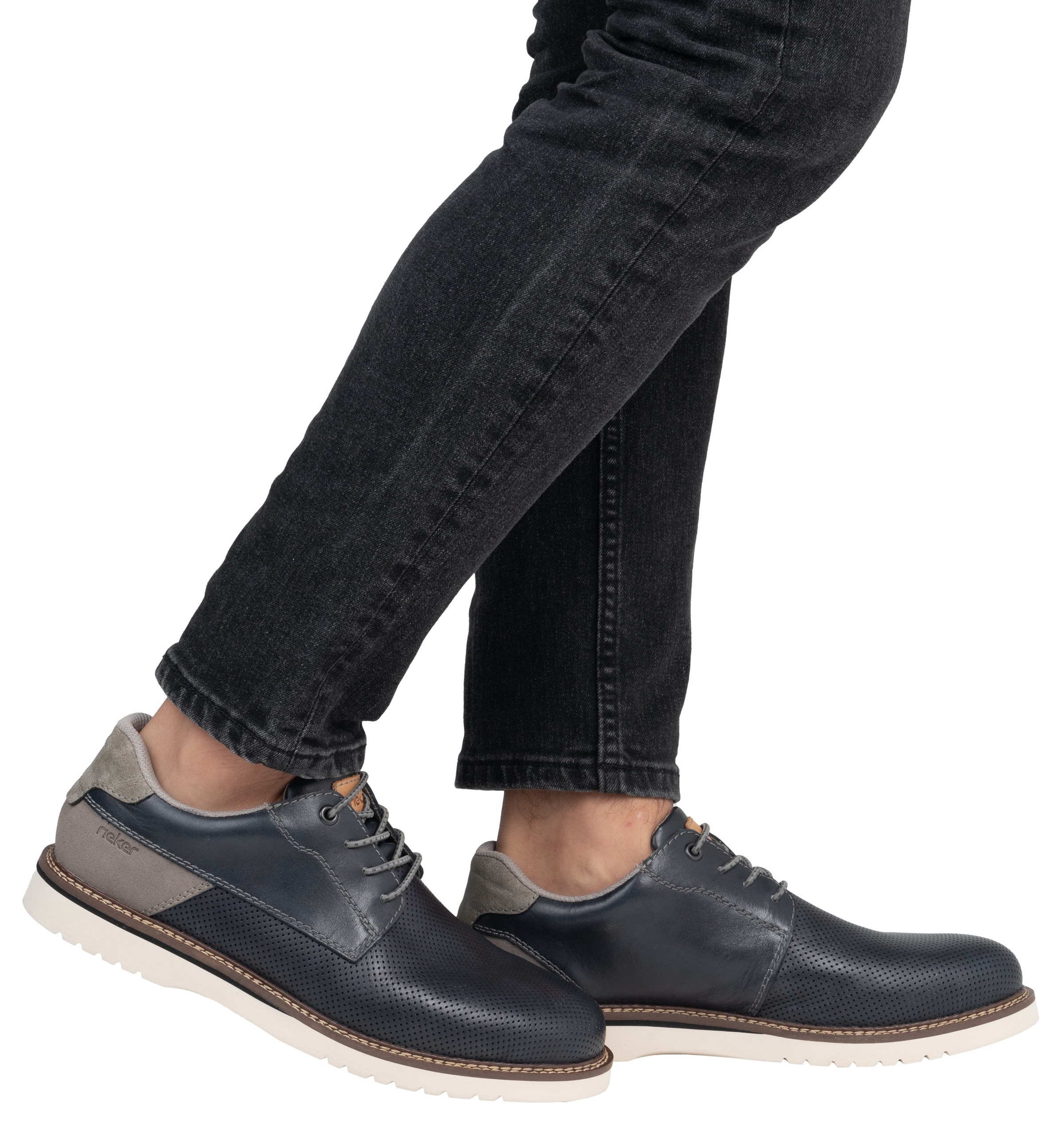 Rieker Schnürschuh, Halbschuh, Casual-Schnürer mit leichtem Einstieg dank Gummizug