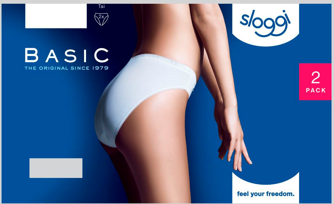 sloggi Jazz-Pants Slips »Basic+ Tai 2P«, (Packung, 2 St.), mit elastischer Mäusezähnchenkante