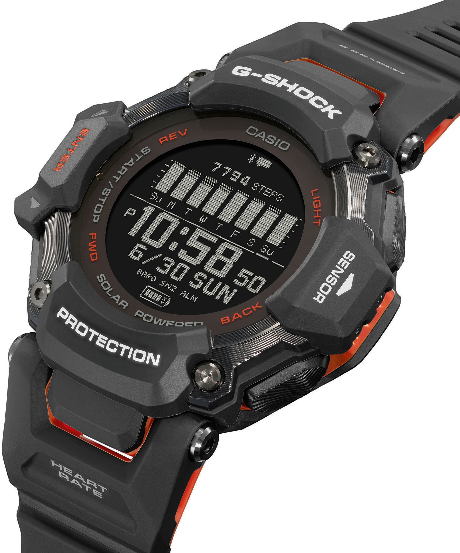 CASIO G-SHOCK Smartwatch, Solaruhr, Armbanduhr, Herrenuhr, Digitaluhr,Stoppfunktion, Weltzeit)