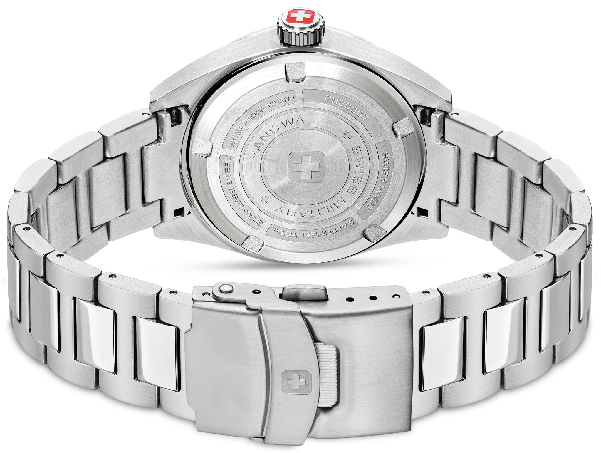 Swiss Military Hanowa Quarzuhr »LYNX, SMWGH0000704«, Armbanduhr, Herrenuhr, Datum, Saphirglas, Swiss Made