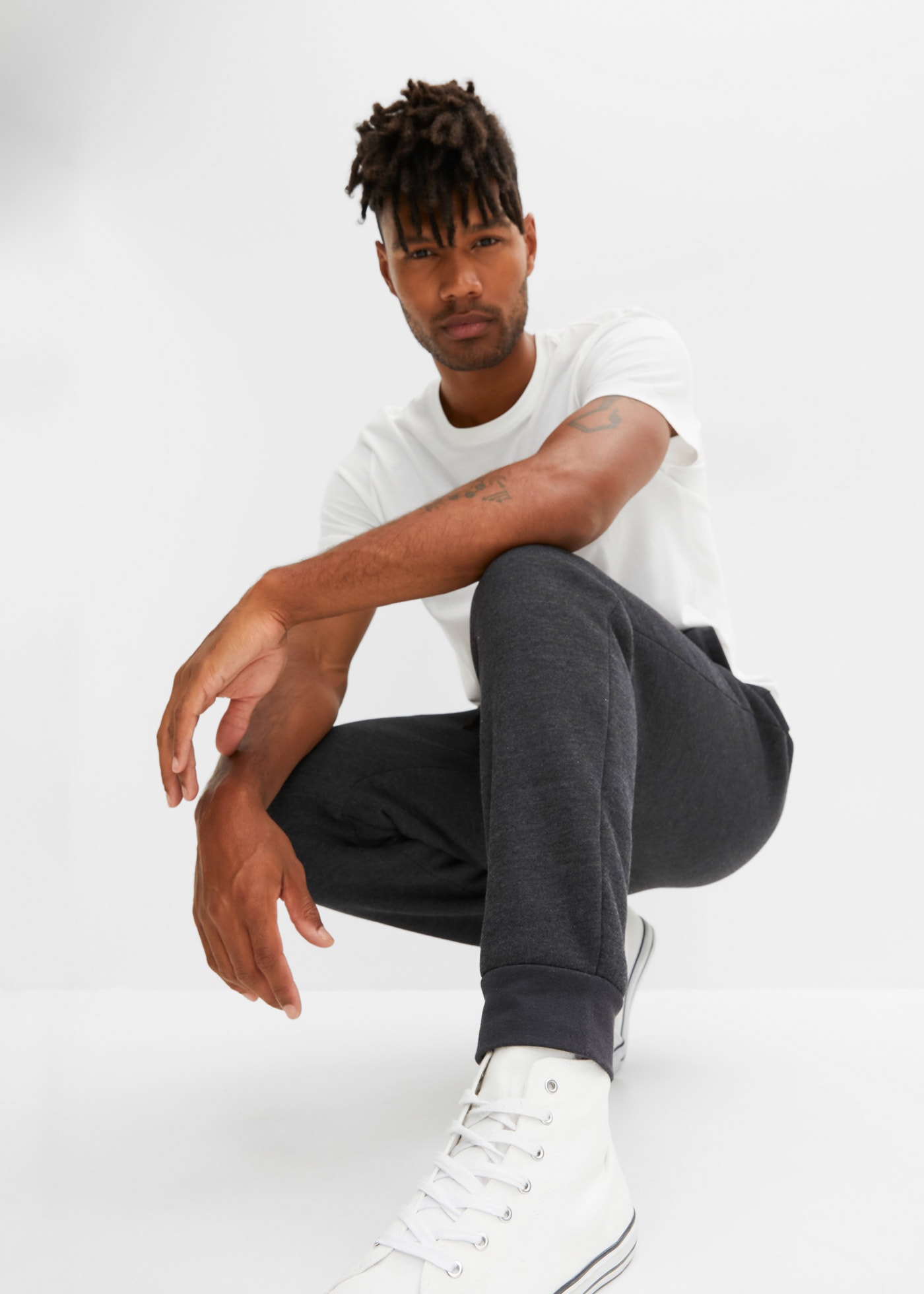 bonprix Sweathose  aus Baumwolle, Polyester und Elasthan, mit Teddyfutter, Regular Fit