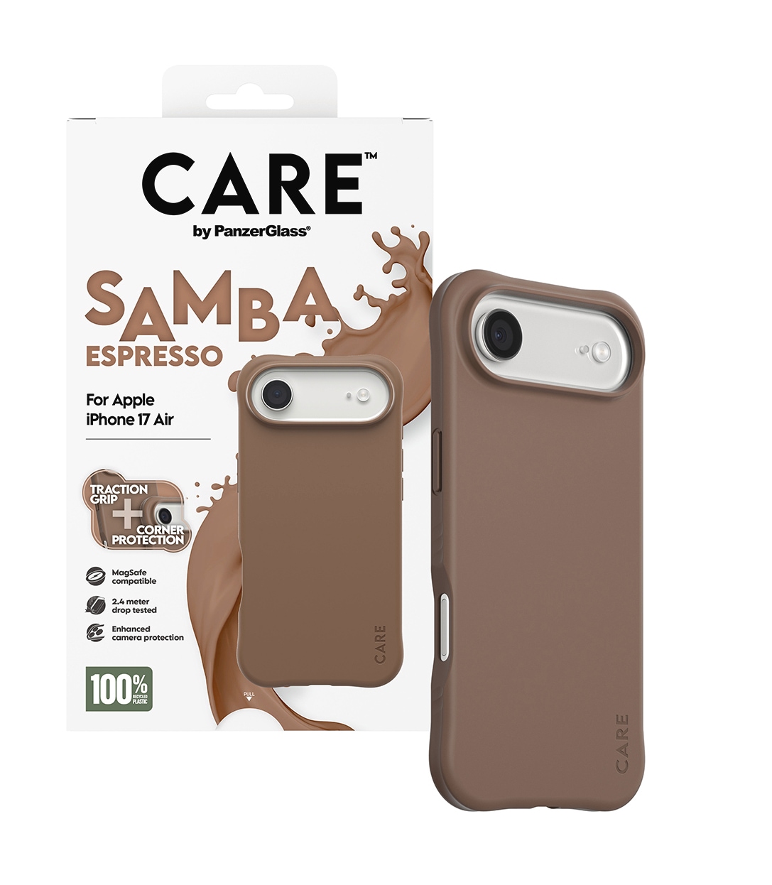 CARE by PanzerGlass Handyhülle »Samba MagSafe Case für Apple iPhone Air« Apple iPhone Air Backcover, Schutzhülle, Handyschutzhülle, Case, Schutzcase, stoßfest