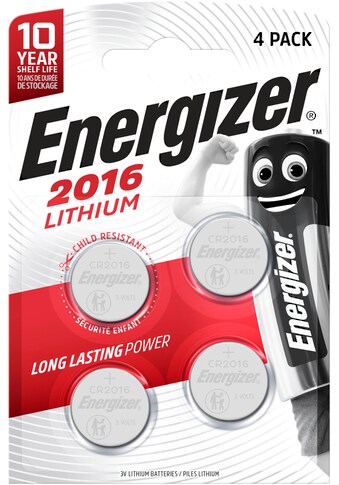 Energizer Batterie »4er Pack Lithium CR-Typ 2016«, 3 V, (4 St.) kaufen