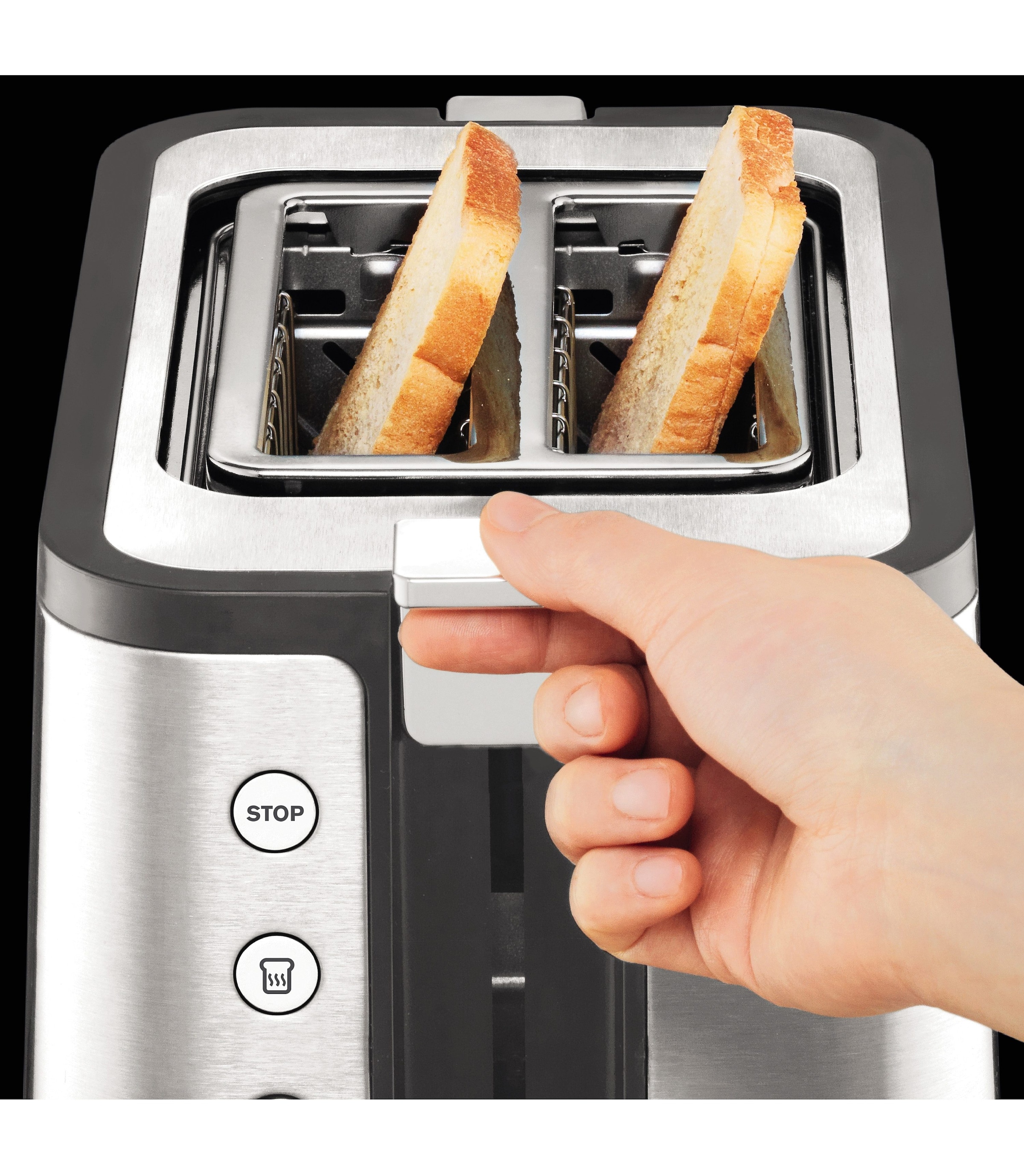 Krups Toaster »KH442D Control Line«, Stufen, 850 2 Scheiben, kurze Hebefunktion, Jahren Schlitze, für 6 Garantie Funktionen, XXL W, mit erweiterte 2 Krümelschublade 3