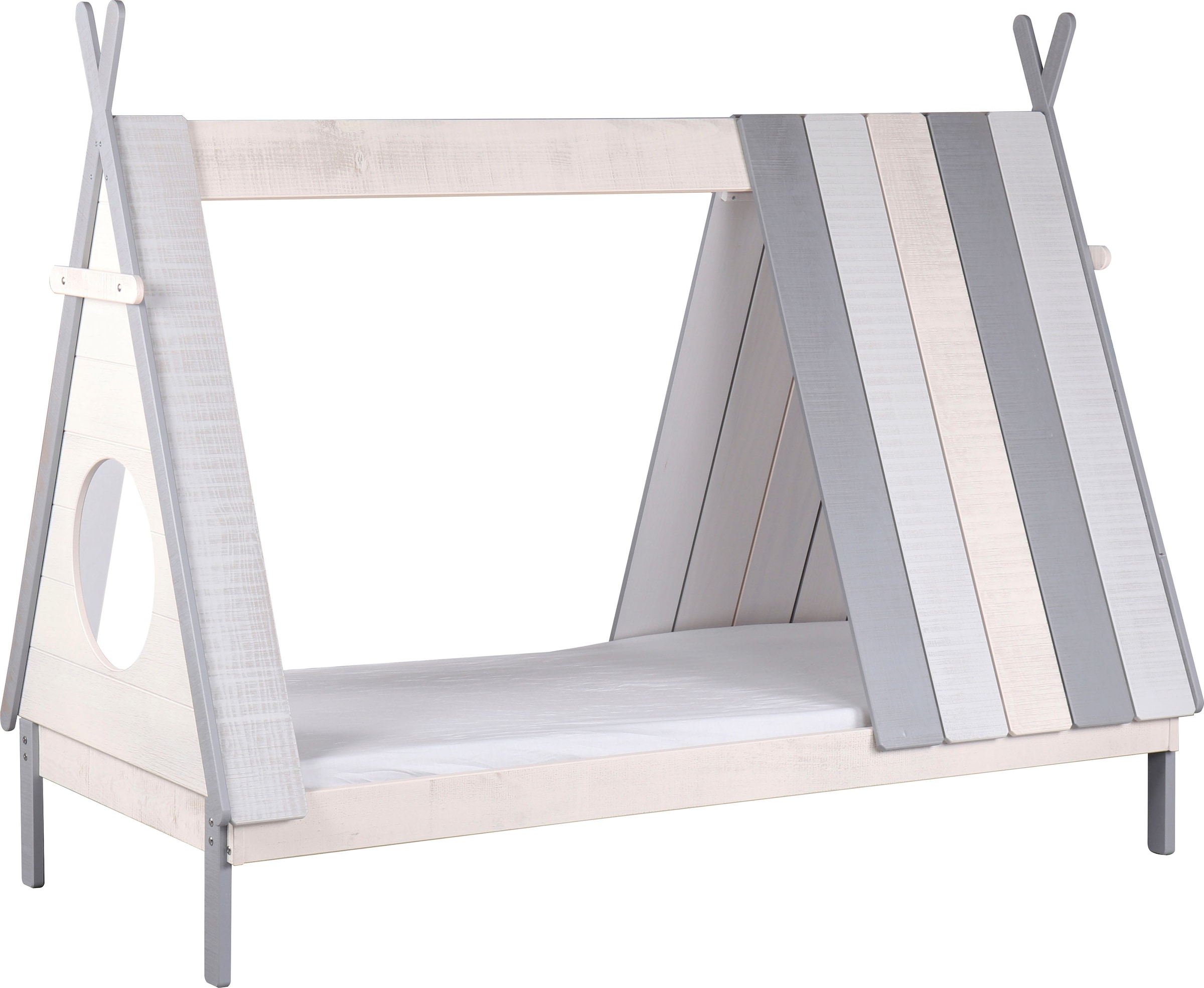 Lüttenhütt Hausbett »Drollig«, Kinderbett in skandinavischem Look