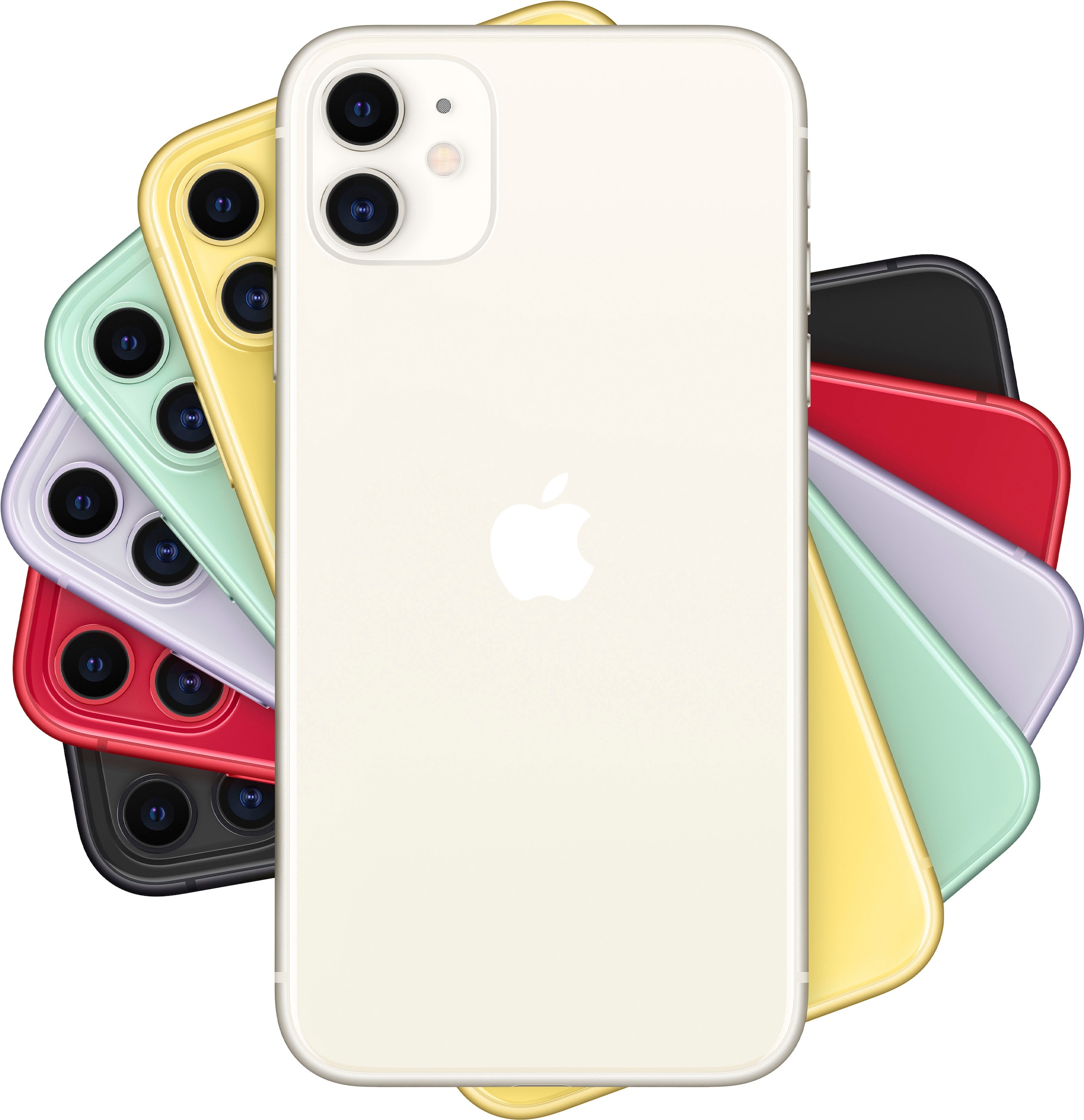 Apple Smartphone »iPhone 11«, white, 15,5 cm/6,1 Zoll, 128 GB Speicherplatz, 12 MP Kamera, ohne Strom-Adapter und Kopfhörer