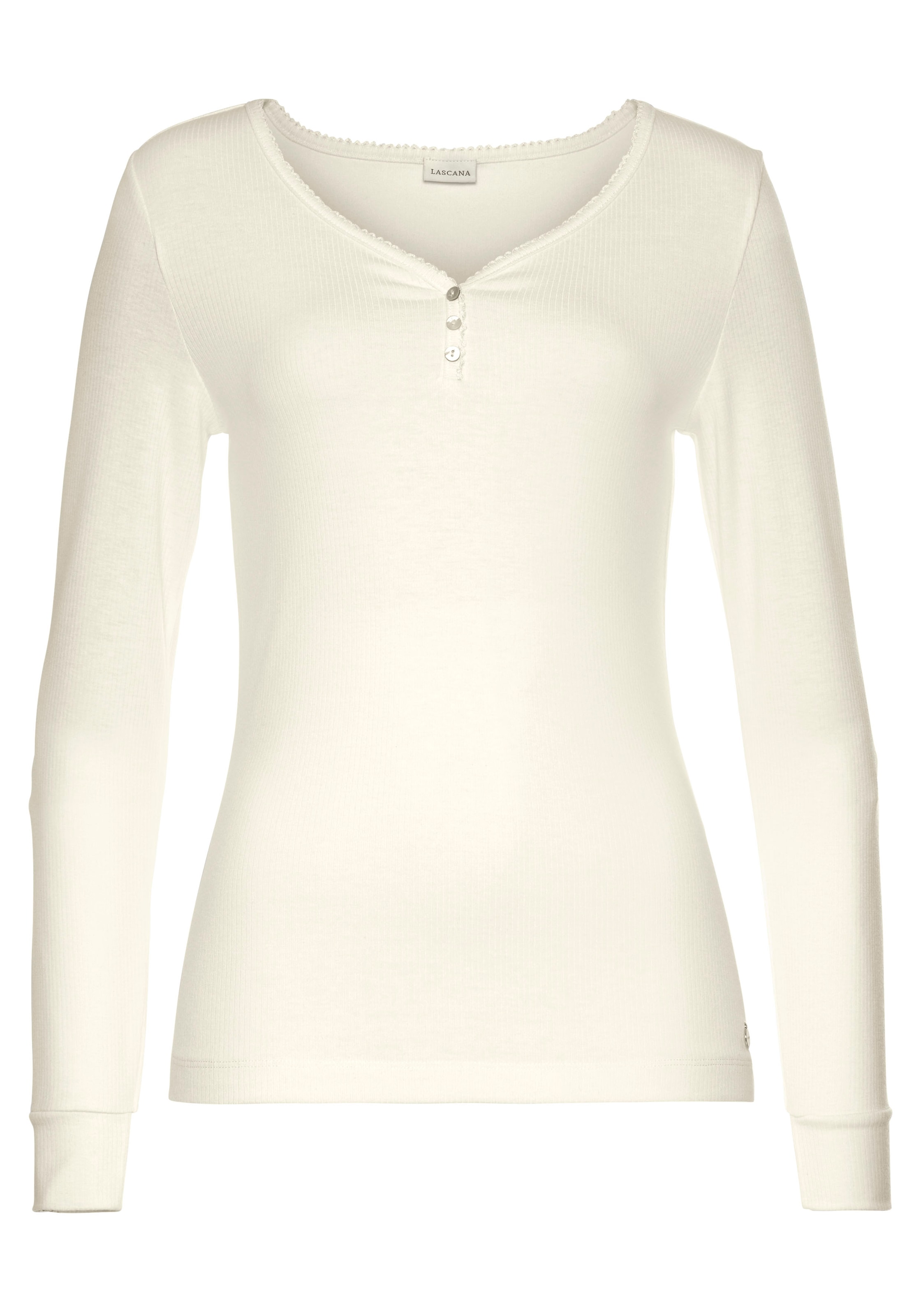 LASCANA Pyjamaoberteil aus Rippstrick