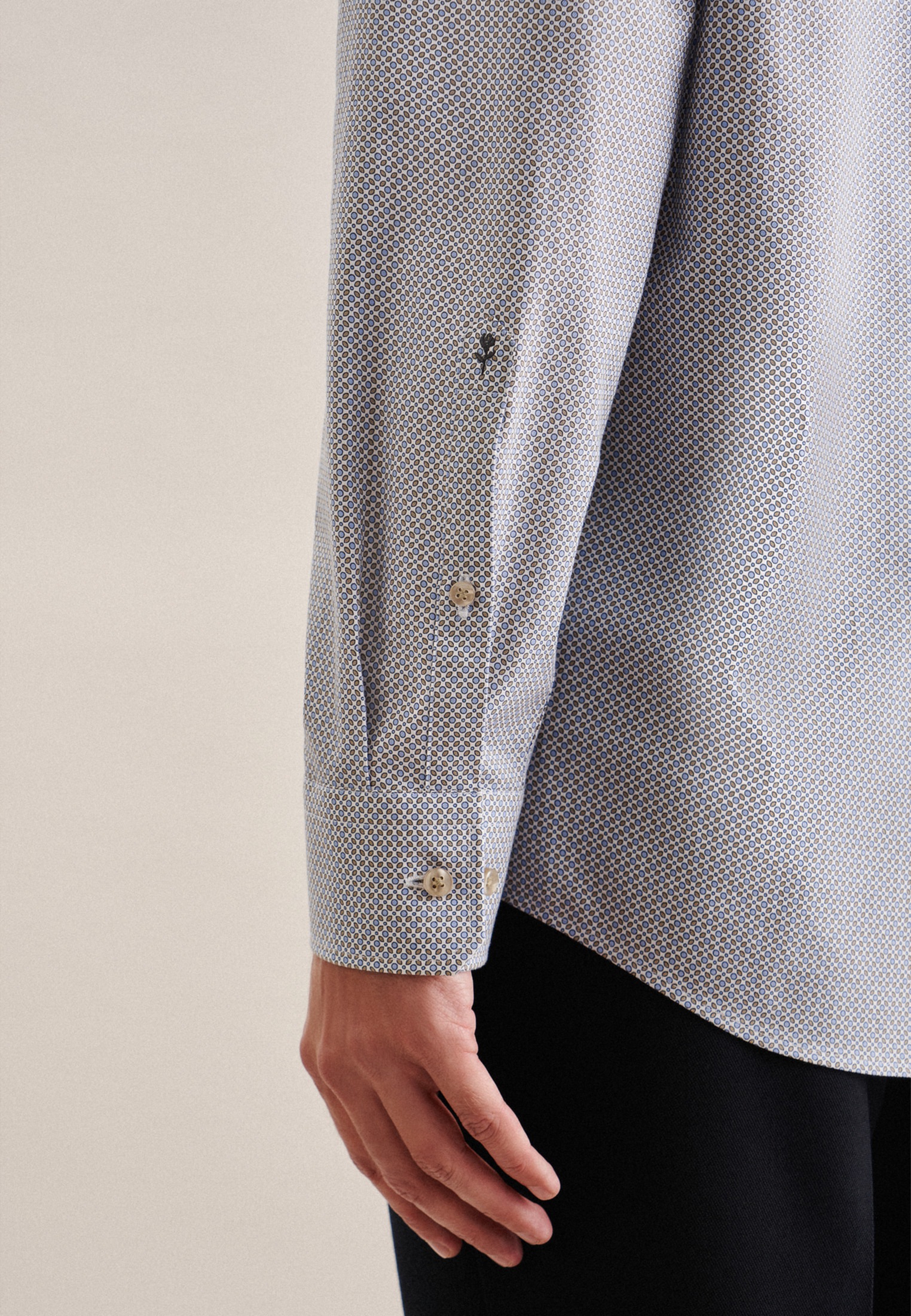 seidensticker Businesshemd »Comfort«, Comfort Langarm Kentkragen Druck