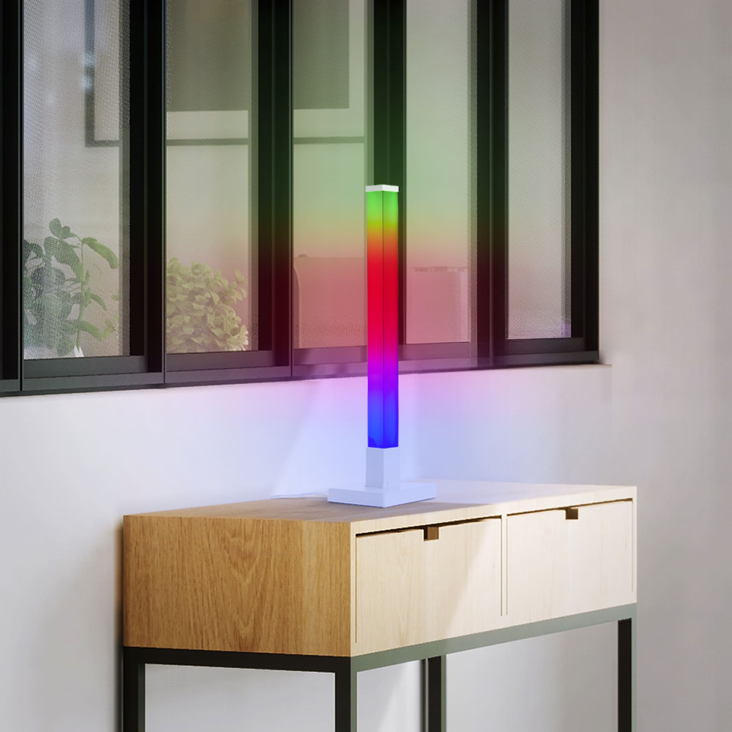 BreLight LED Tischleuchte »Neele« LED-Modul 1 Stk. RGB 50 cm, IC RGB, Musiksensor, dimmbar