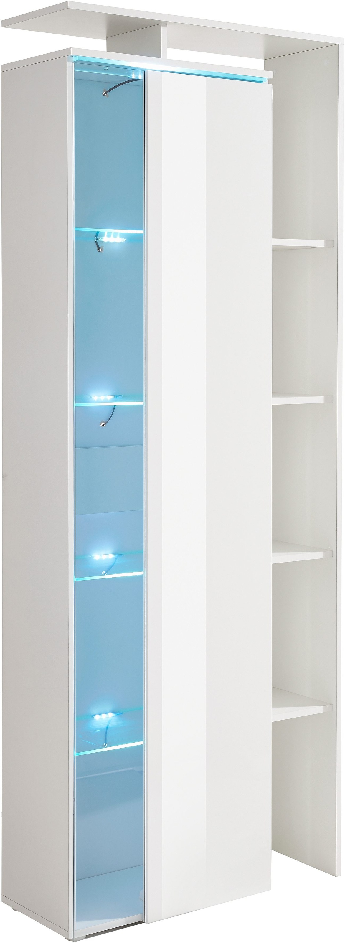 borchardt Möbel Standvitrine »Lissabon«, mit seitlichem Regal, Höhe 189 cm  auf Rechnung kaufen