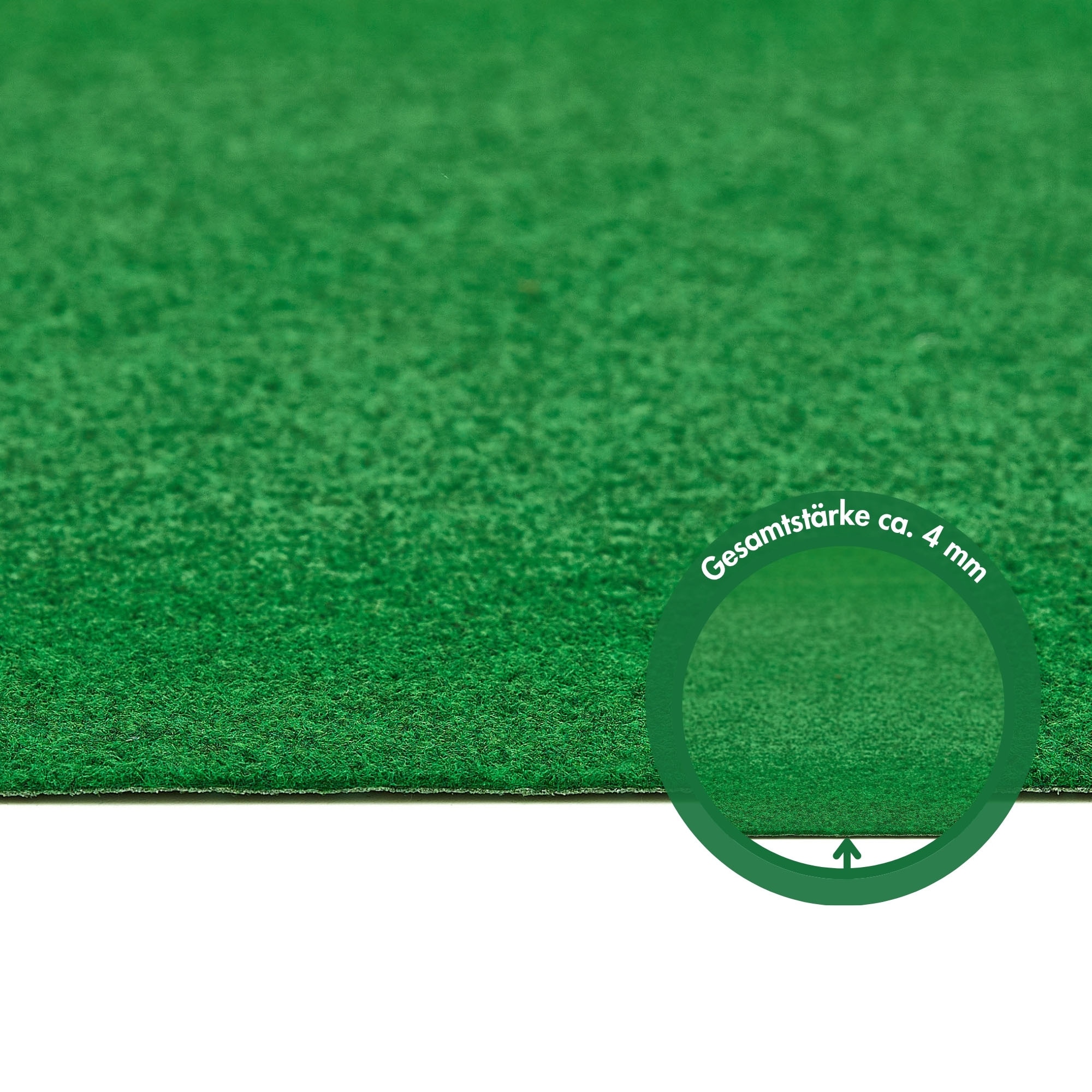 Andiamo Kunstrasen »Field, Gesamthöhe ca. 4 mm« rechteckig für Balkon & Terrasse, mit Drainage-Noppen, Nadelfilz-Optik