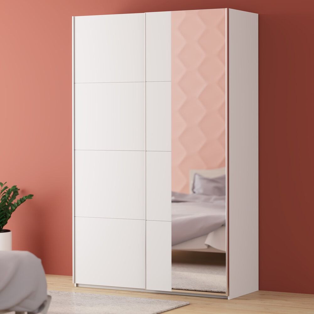 FORTE Schwebetürenschrank »Fittio. Made in Europe, 2 Schiebetüren, modernes Design« Höhe 2,35 mtr, stehende Montage, Spiegel