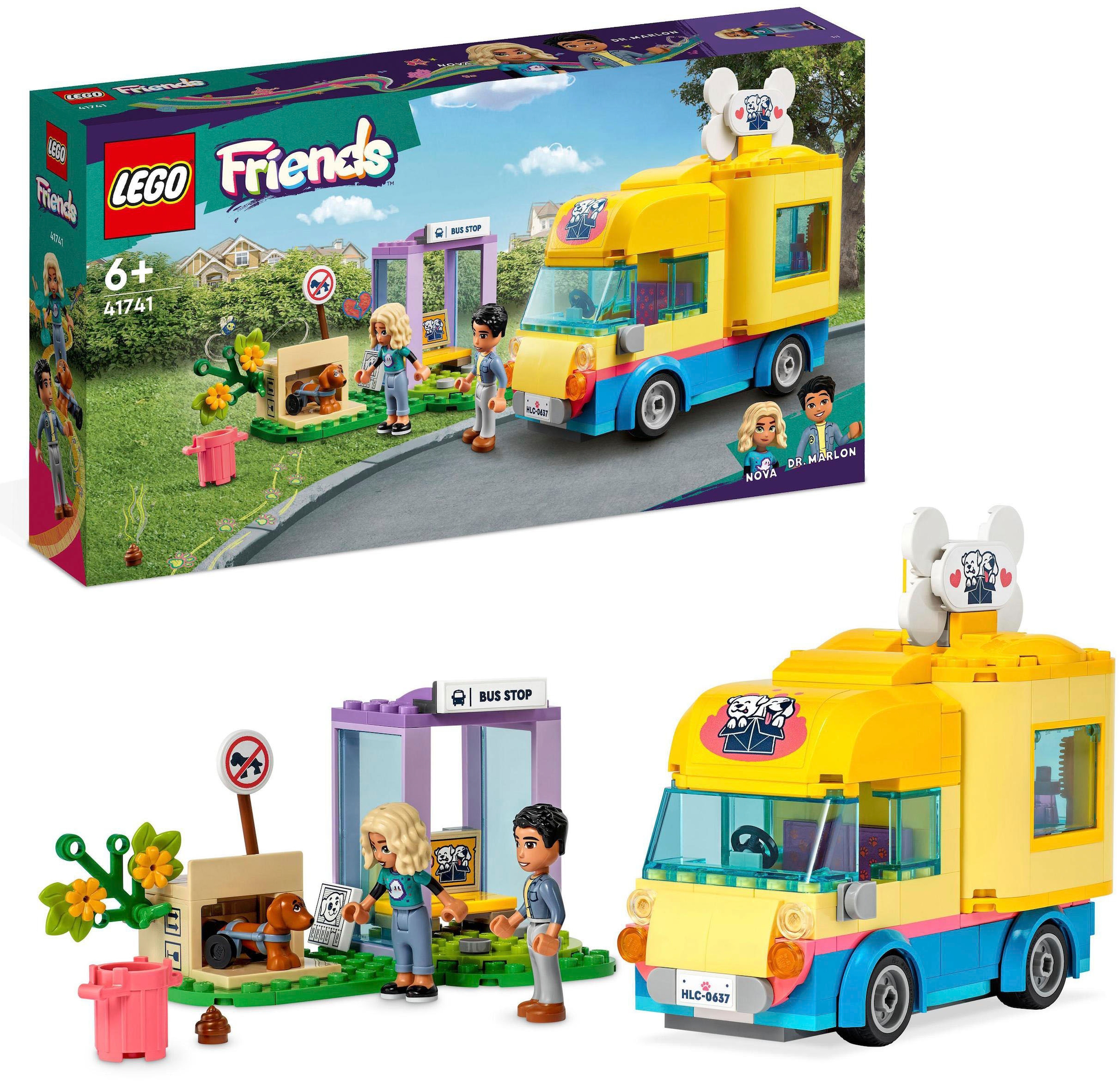 LEGO® Konstruktionsspielsteine »Hunderettungswagen (41741), LEGO® Friends«, (300 St.), Made in Europe