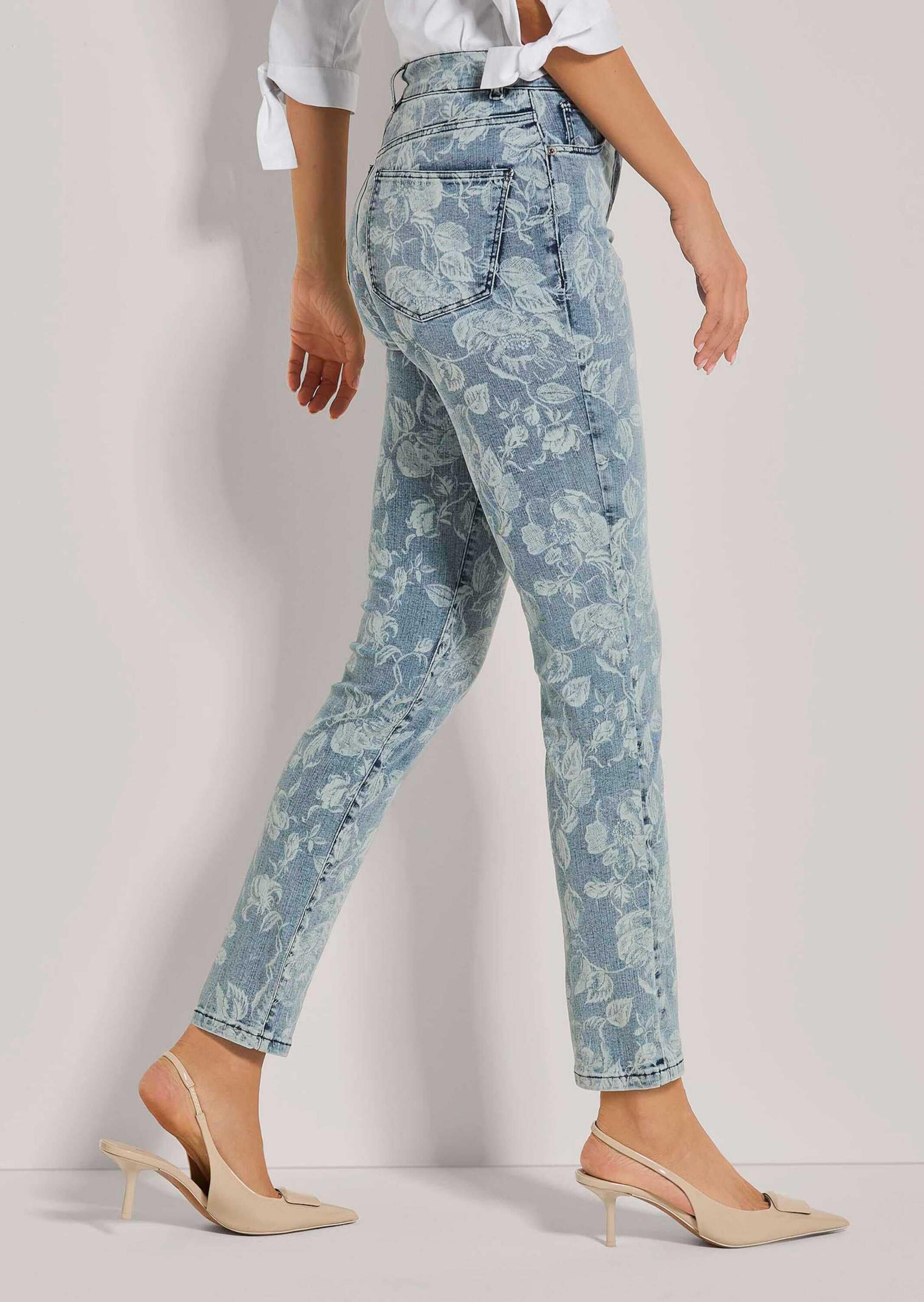 MADELEINE Regular-fit-Jeans »Jeans Schlanke Five-Pocket mit Unikat-Print«