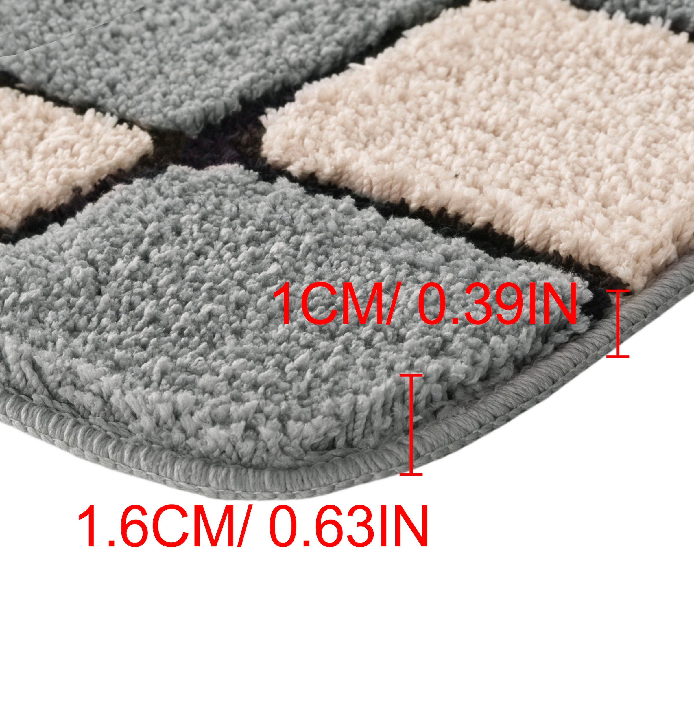 my home Badematte »Melli«, rutschhemmend beschichtet, fußbodenheizungsgeeignet, Badteppich, mit Muster, karierte Badematte