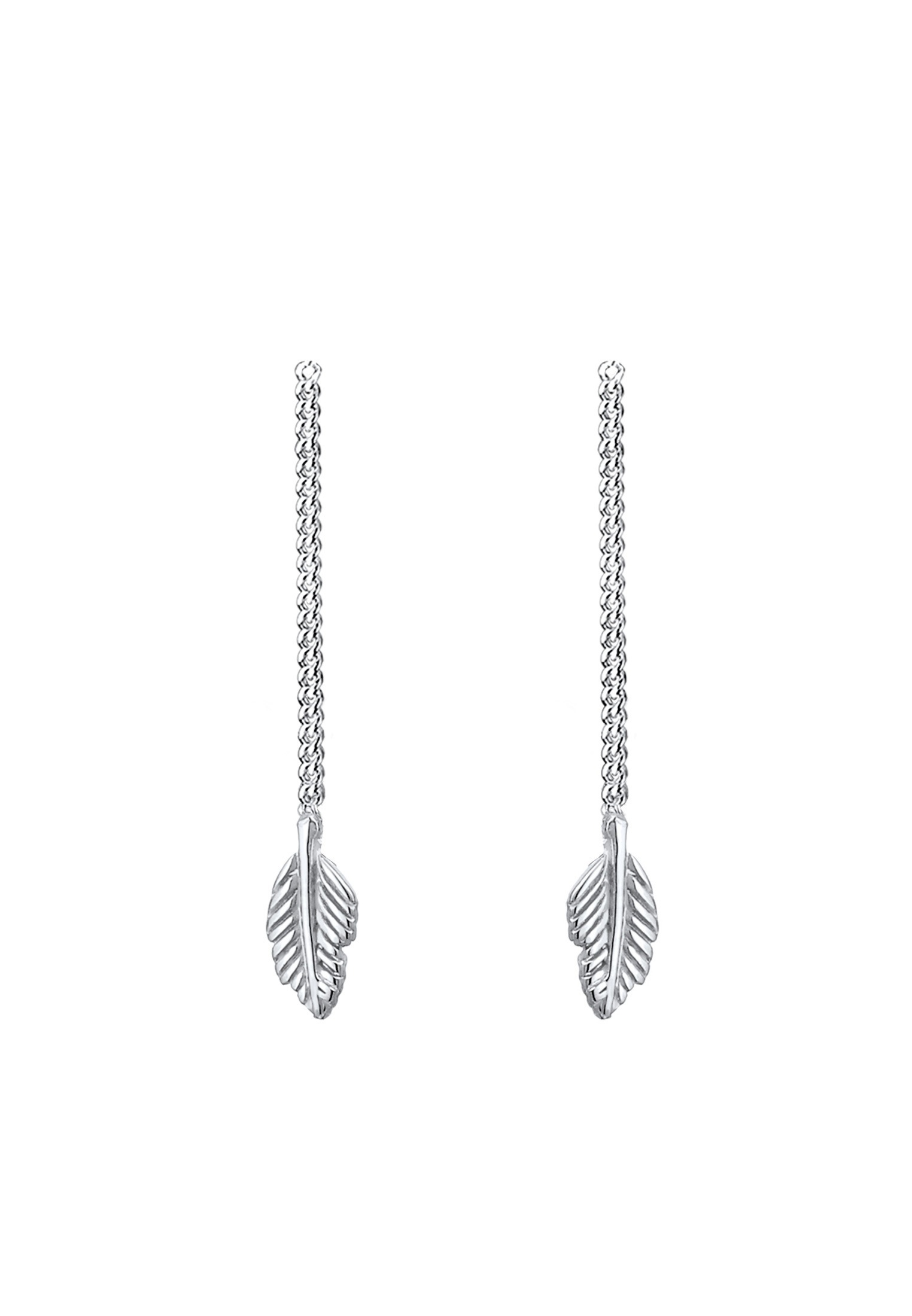 Elli Paar Ohrhänger »Ohrringe Feder Boho Hippie Durchziehen 925 Silber«