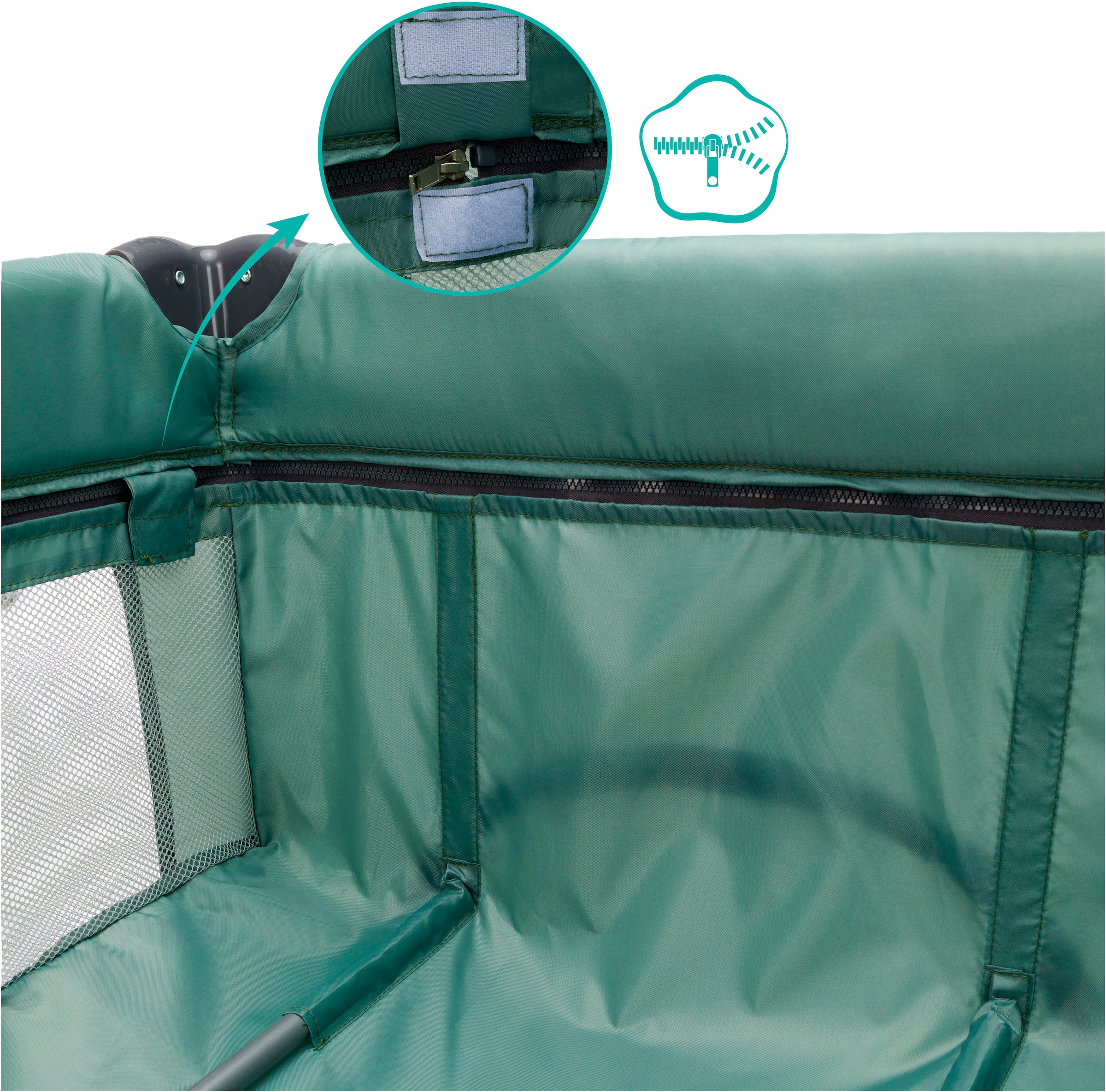 Fillikid Baby-Reisebett »Capri«, mit 2 Rollen; Inkl. Transporttasche