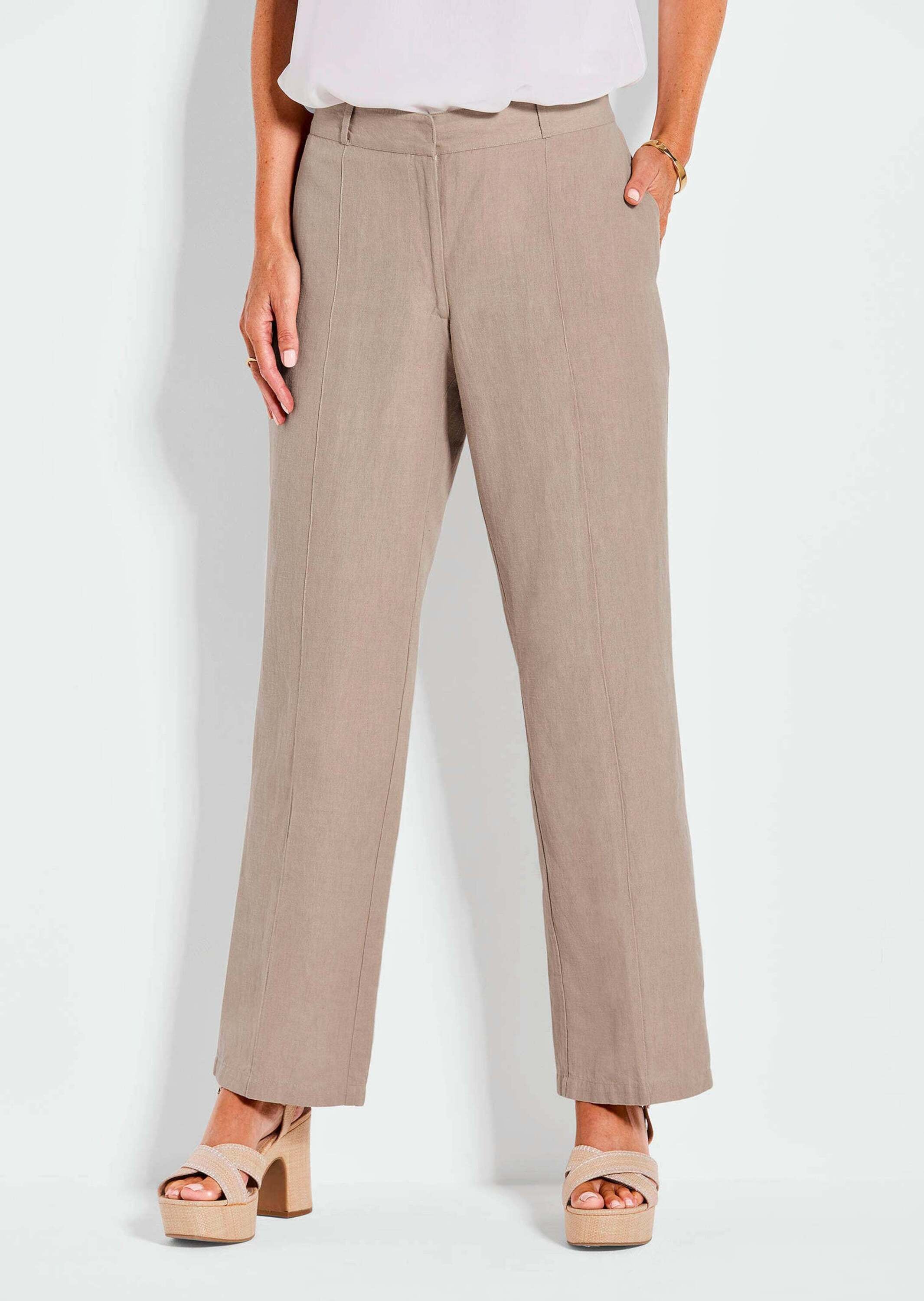 GOLDNER Stoffhose »Kurzgröße Sommerhose VERA mit weitem Bein«
