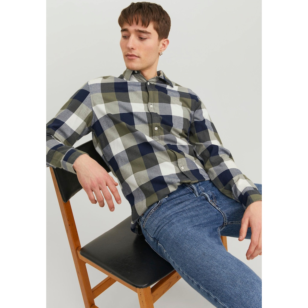 Jack & Jones Karohemd »JJEBUFFALO TWILL SHIRT LS SN«