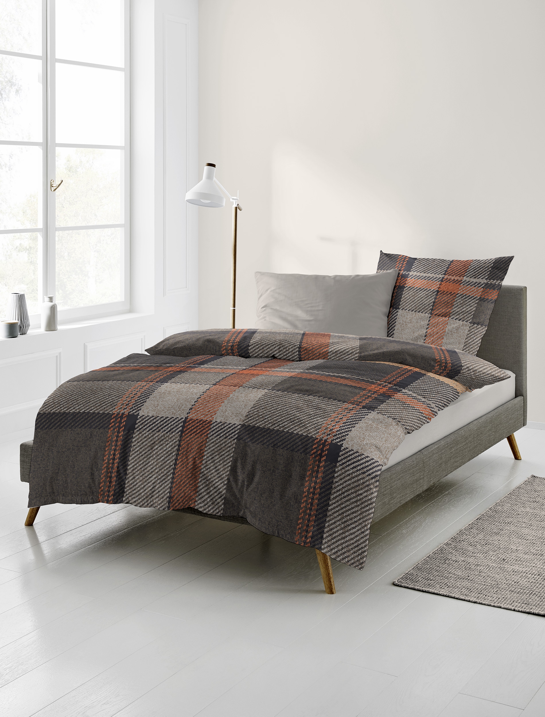 BIERBAUM Bettwäsche »4046« 2 Stk. tlg. in Renforcé und Biber aus 100% Baumwolle, kuschelig weich